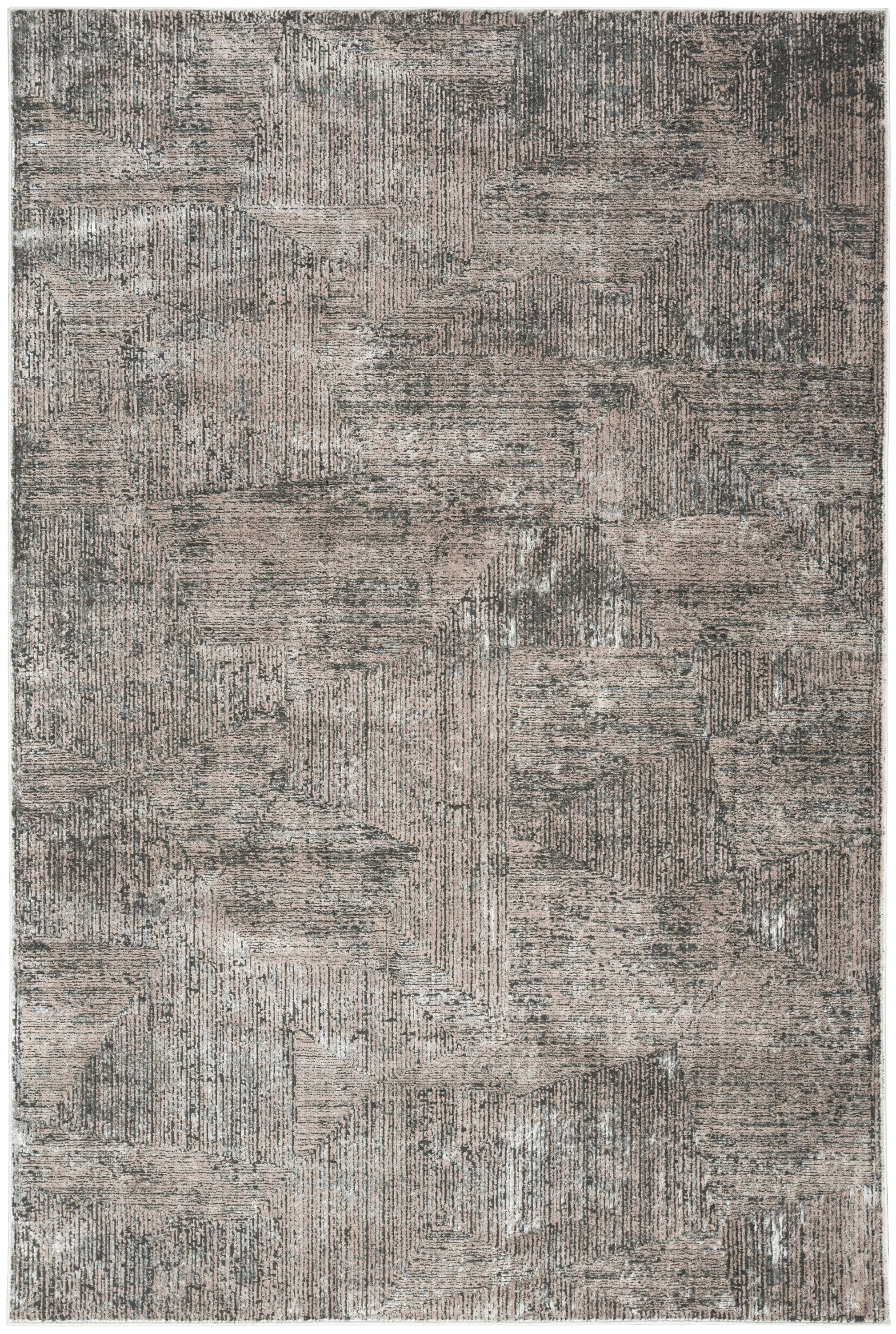 Calvin Klein Luminosity Rug Collection, Black Ivory