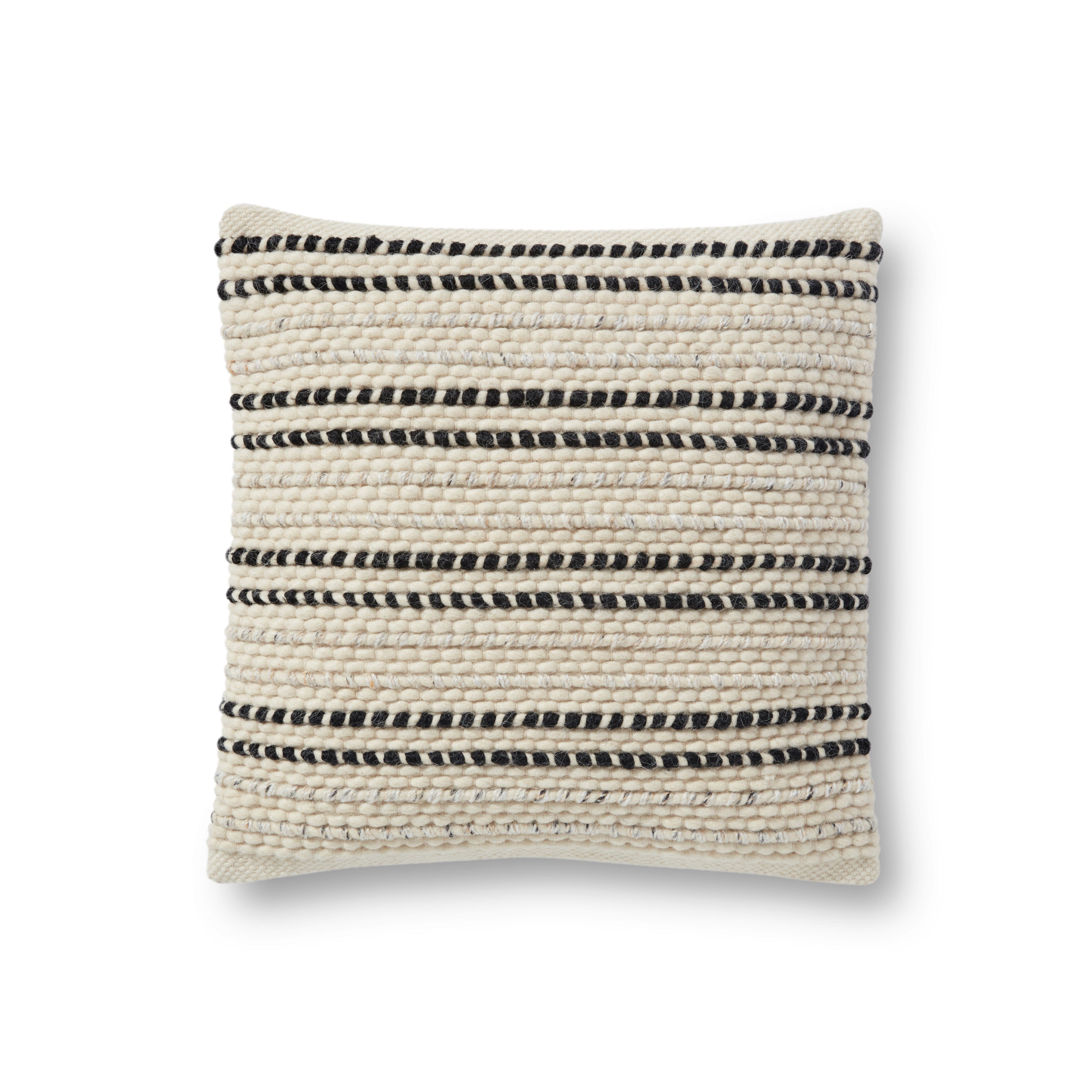 ED Ellen DeGeneres Crafted by Loloi Pillow | Beige / Black ED Ellen DeGeneres Crafted by Loloi
