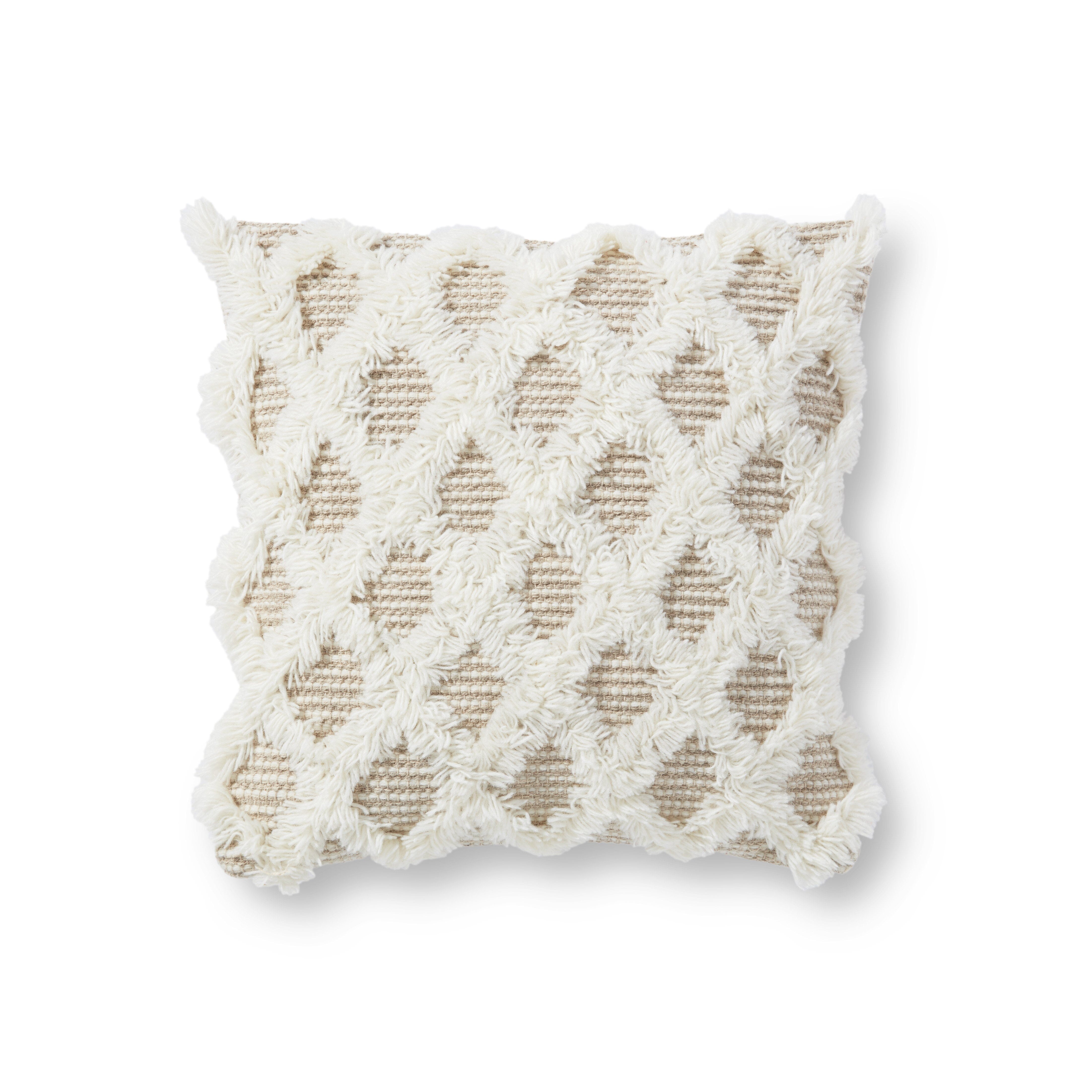 ED Ellen DeGeneres Crafted by Loloi Pillow | Beige / Ivory ED Ellen DeGeneres Crafted by Loloi