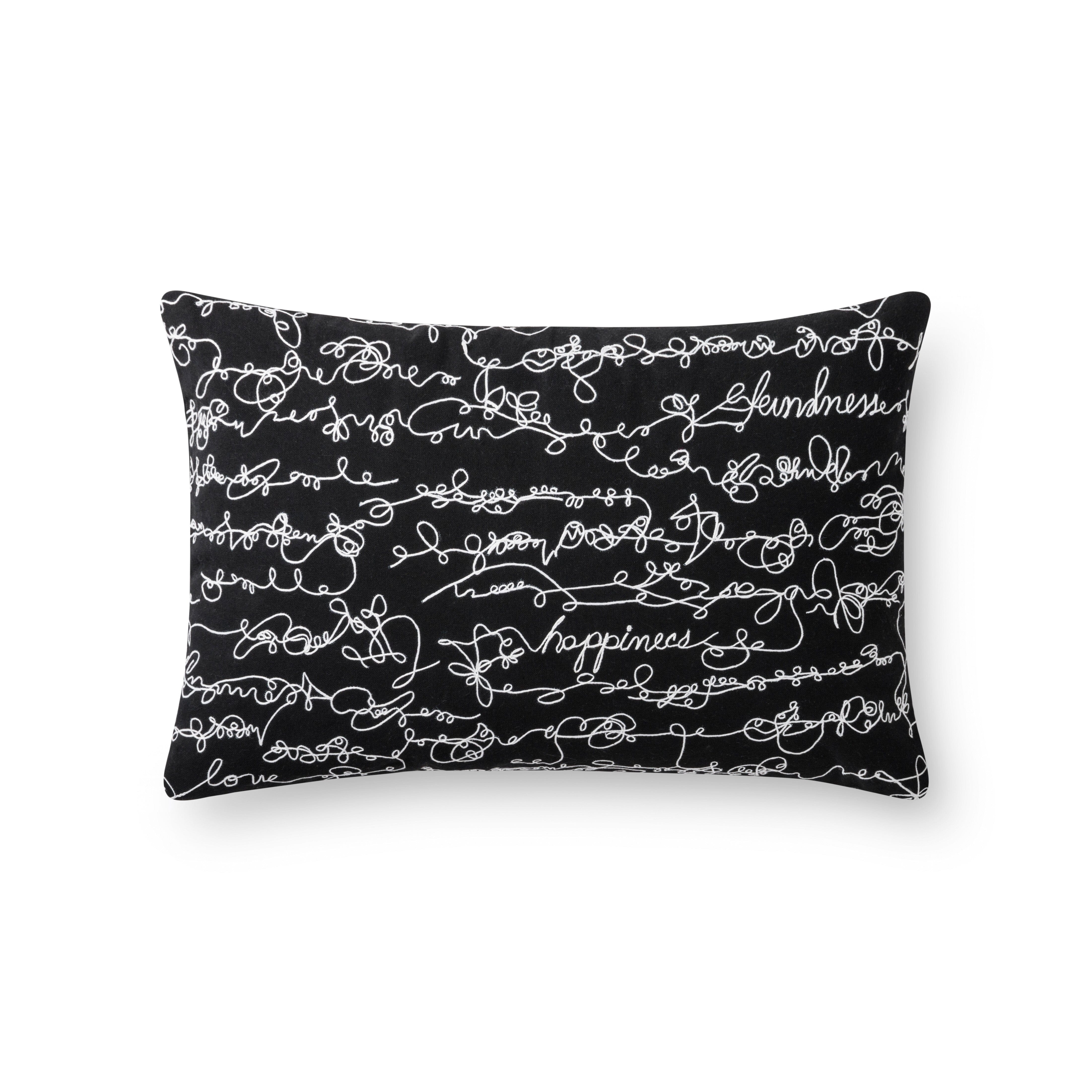 ED Ellen DeGeneres Crafted by Loloi Pillow | Black / White ED Ellen DeGeneres Crafted by Loloi