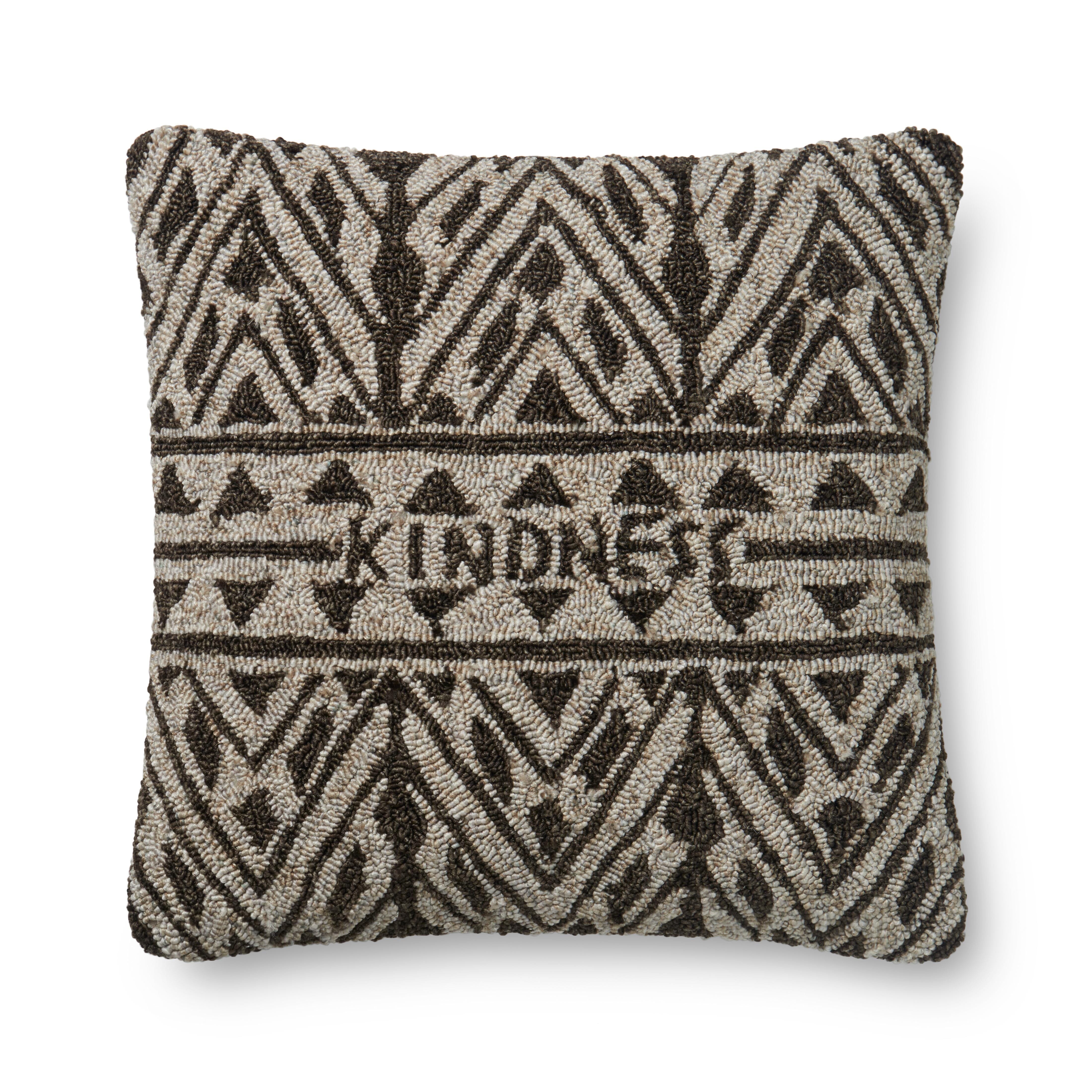 ED Ellen DeGeneres Crafted by Loloi Pillow | Brown / Beige ED Ellen DeGeneres Crafted by Loloi
