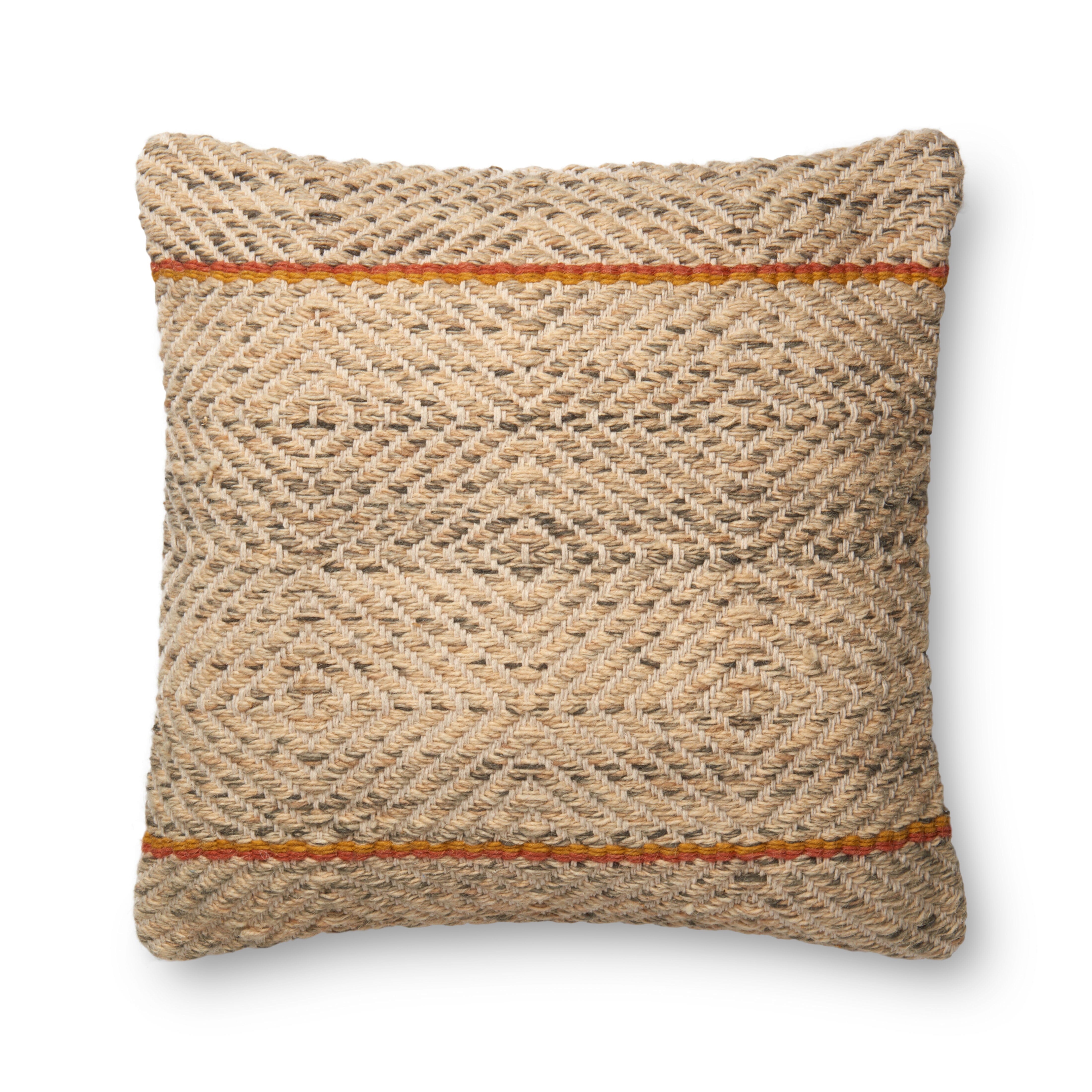 ED Ellen DeGeneres Crafted by Loloi Pillow | Camel / Coffee ED Ellen DeGeneres Crafted by Loloi