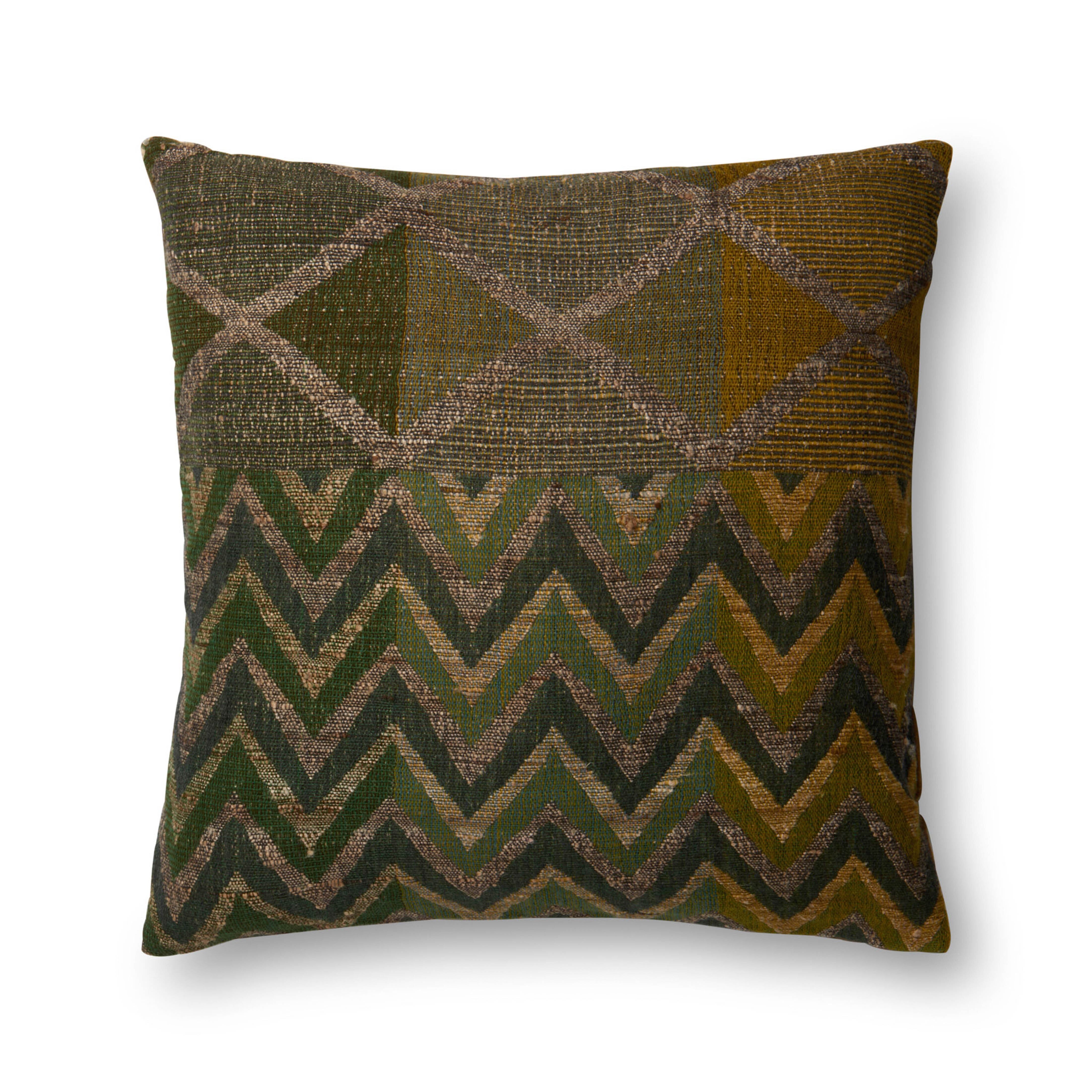 ED Ellen DeGeneres Crafted by Loloi Pillow | Green / Multi ED Ellen DeGeneres Crafted by Loloi