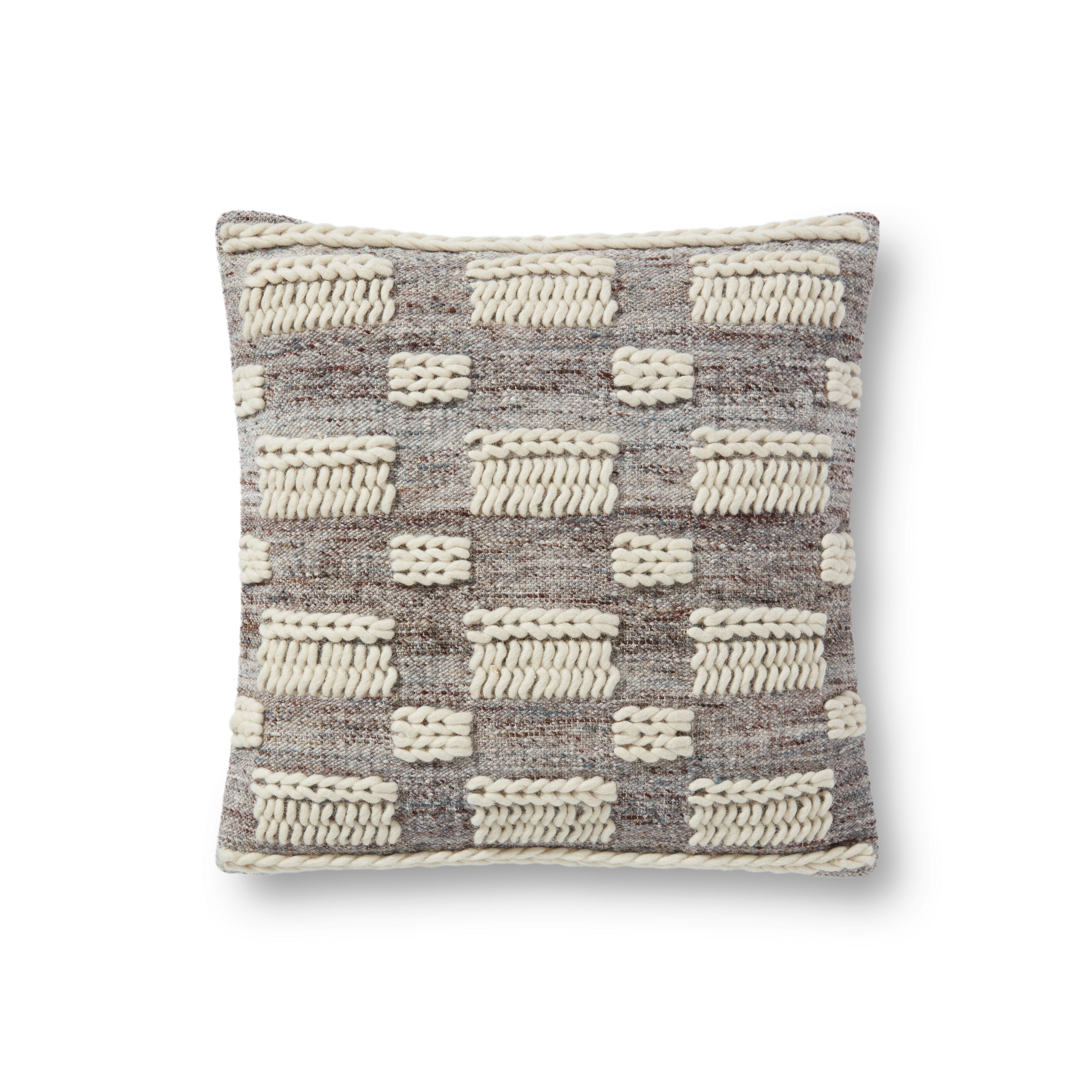 ED Ellen DeGeneres Crafted by Loloi Pillow | Grey / Ivory ED Ellen DeGeneres Crafted by Loloi