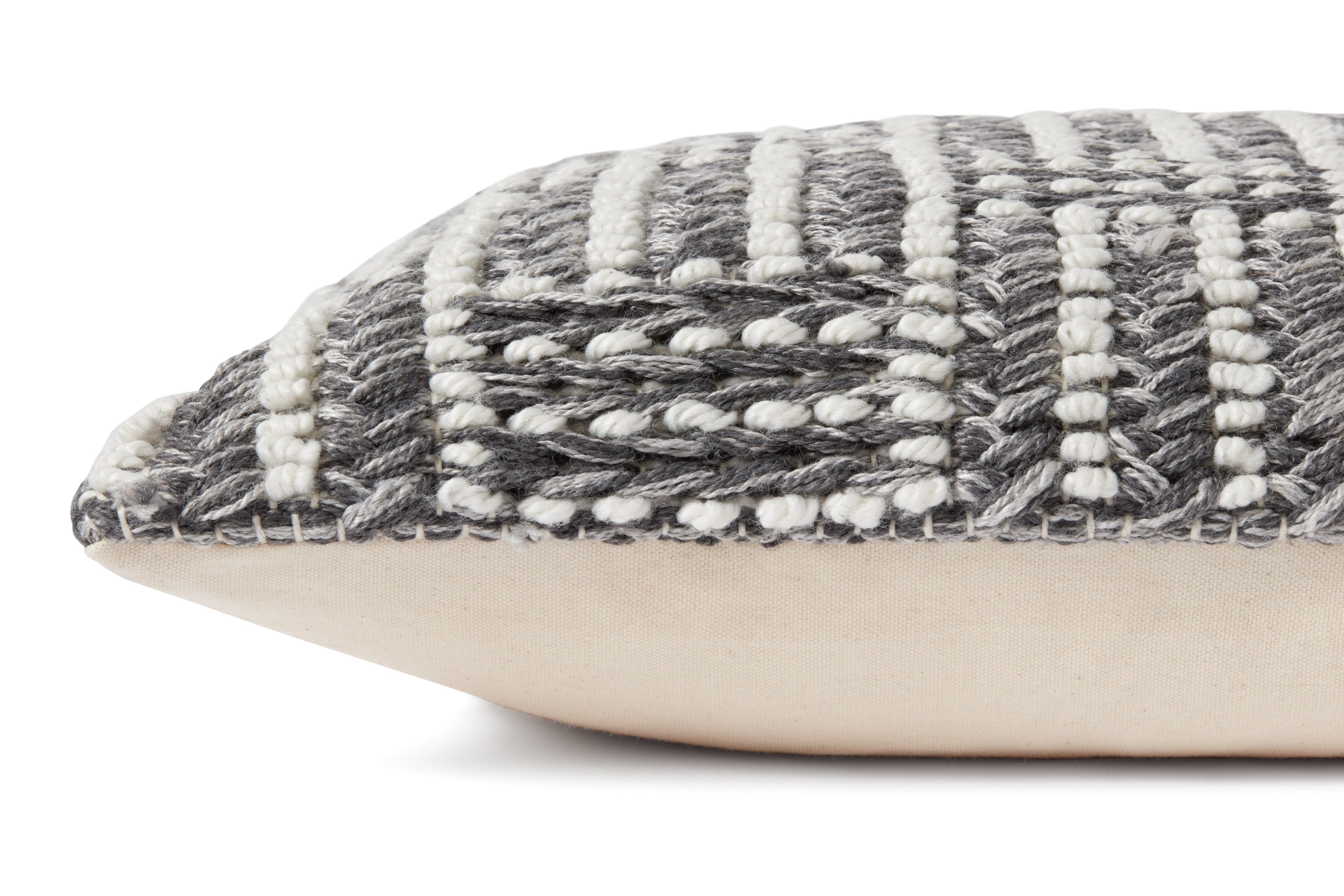 ED Ellen DeGeneres Crafted by Loloi Pillow | Grey / Silver ED Ellen DeGeneres Crafted by Loloi