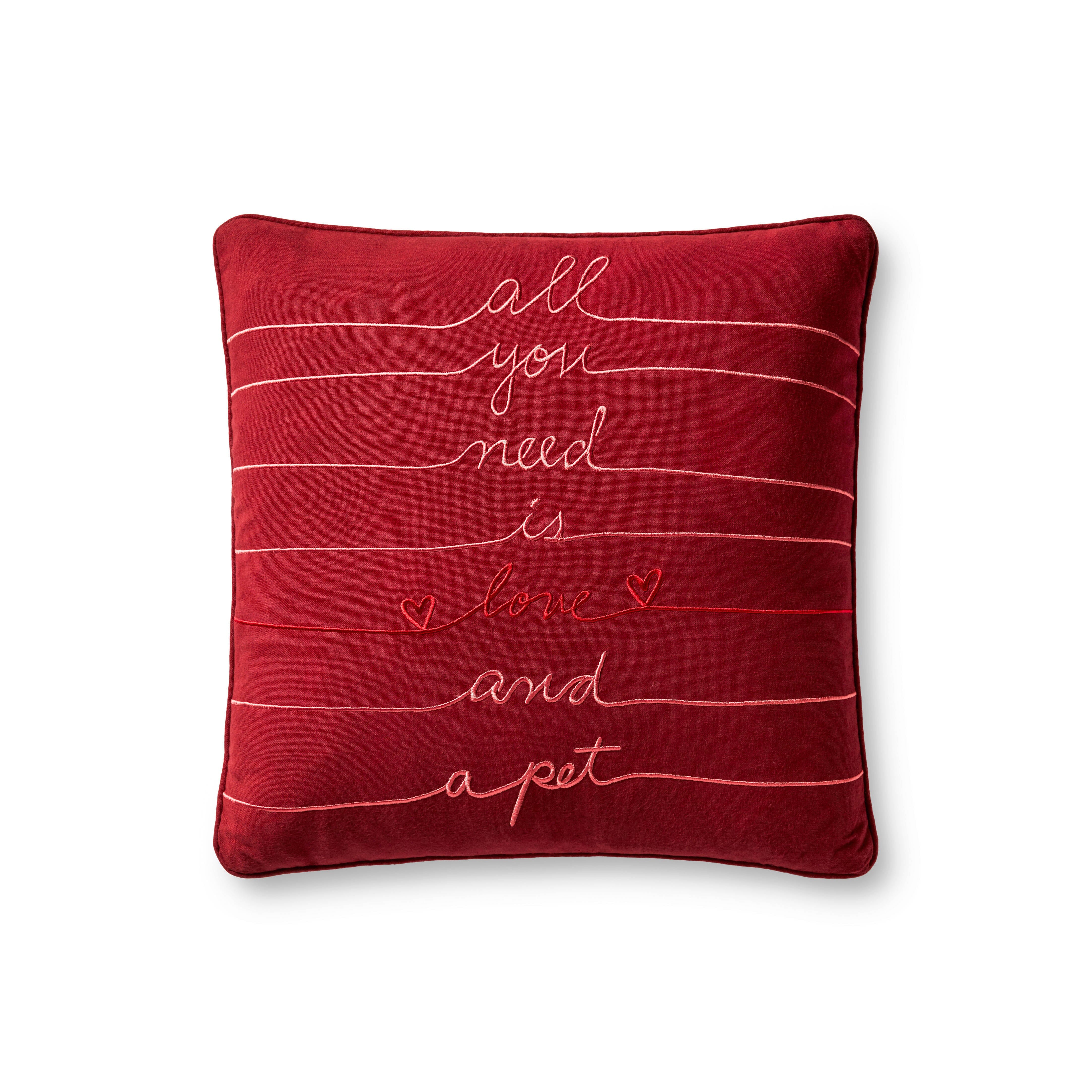 ED Ellen DeGeneres Crafted by Loloi Pillow | Red ED Ellen DeGeneres Crafted by Loloi