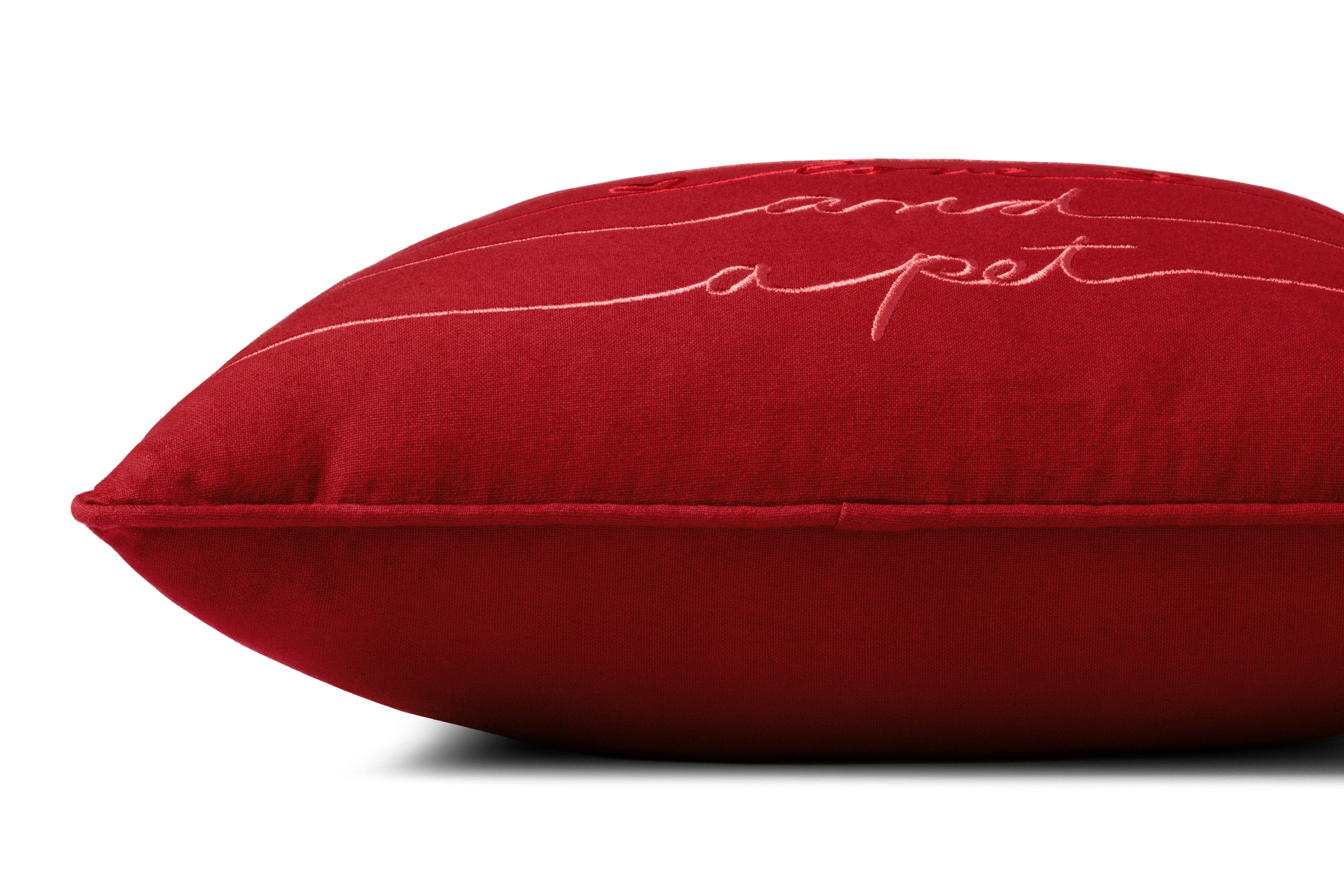 ED Ellen DeGeneres Crafted by Loloi Pillow | Red ED Ellen DeGeneres Crafted by Loloi