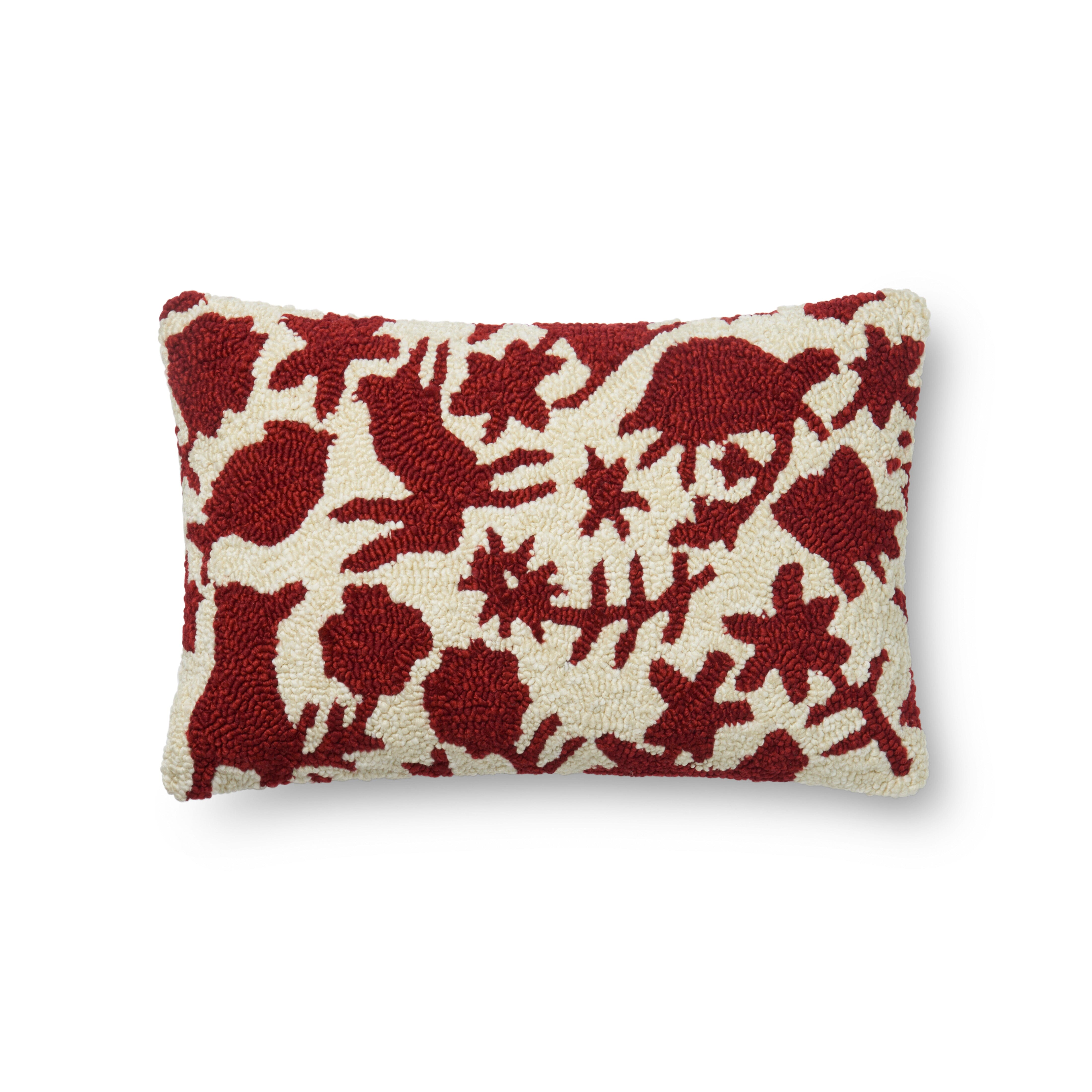 ED Ellen DeGeneres Crafted by Loloi Pillow | Red / Ivory ED Ellen DeGeneres Crafted by Loloi