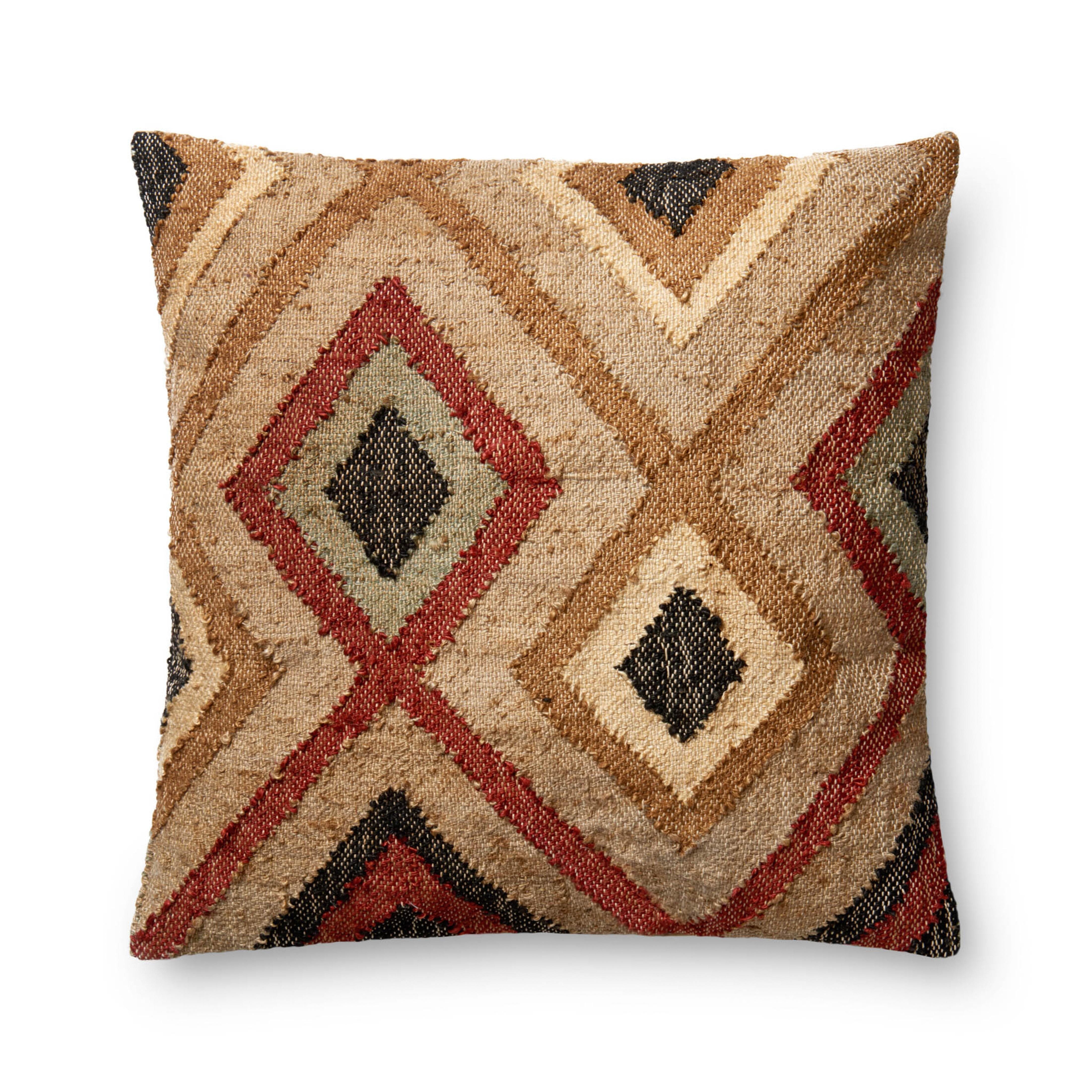 ED Ellen DeGeneres Crafted by Loloi Pillow | Rust / Beige ED Ellen DeGeneres Crafted by Loloi