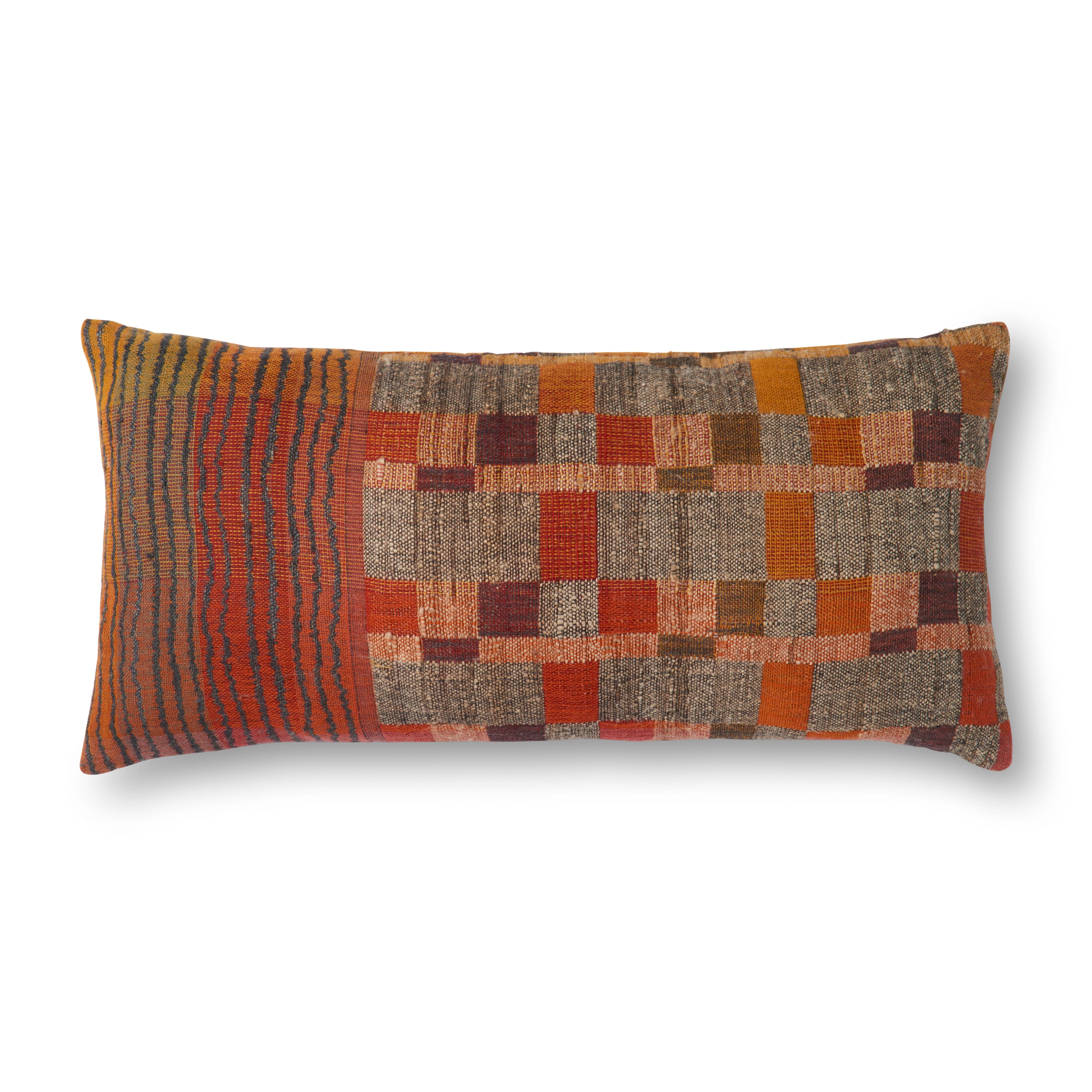ED Ellen DeGeneres Crafted by Loloi Pillow | Rust / Multi ED Ellen DeGeneres Crafted by Loloi