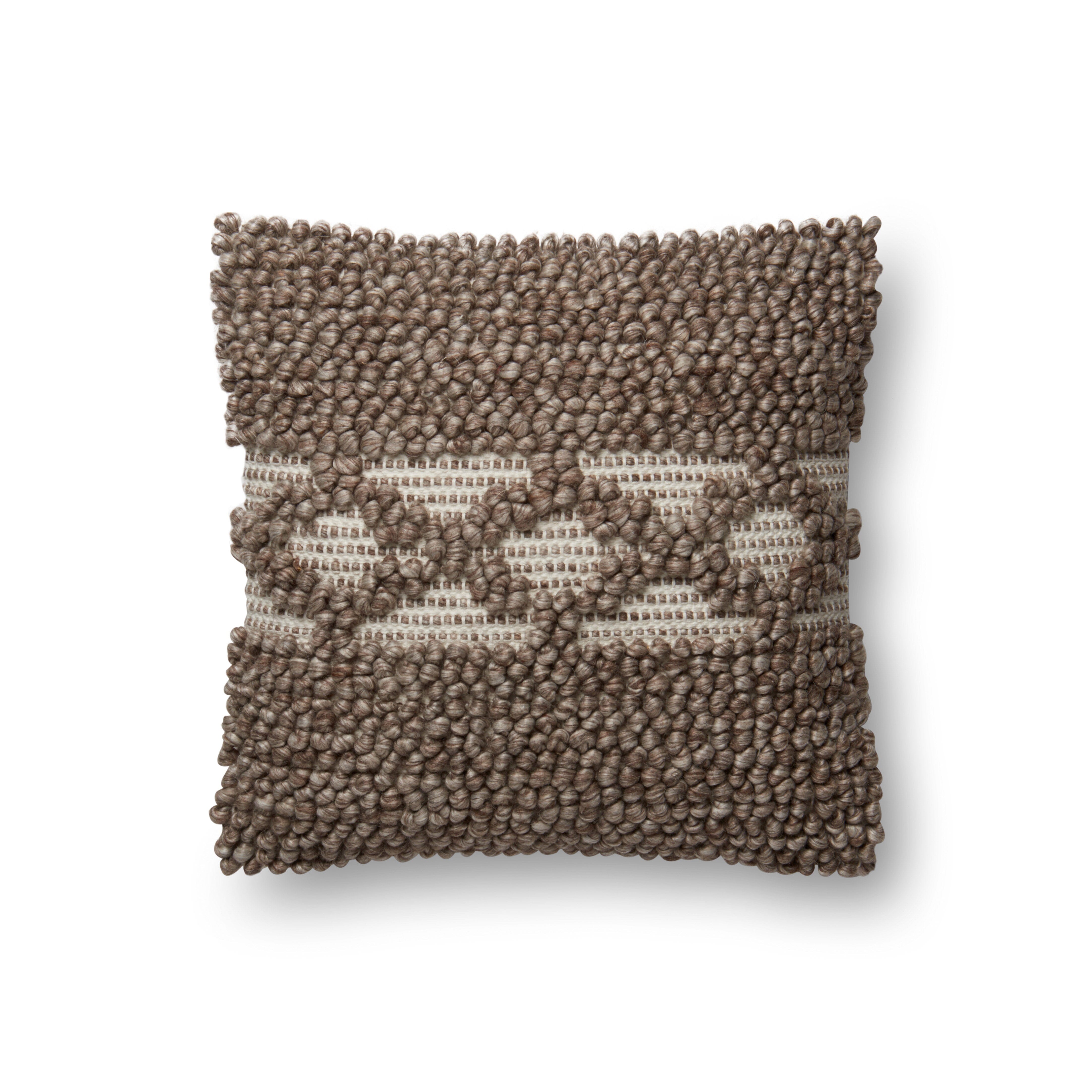 ED Ellen DeGeneres Crafted by Loloi Pillow | Taupe ED Ellen DeGeneres Crafted by Loloi