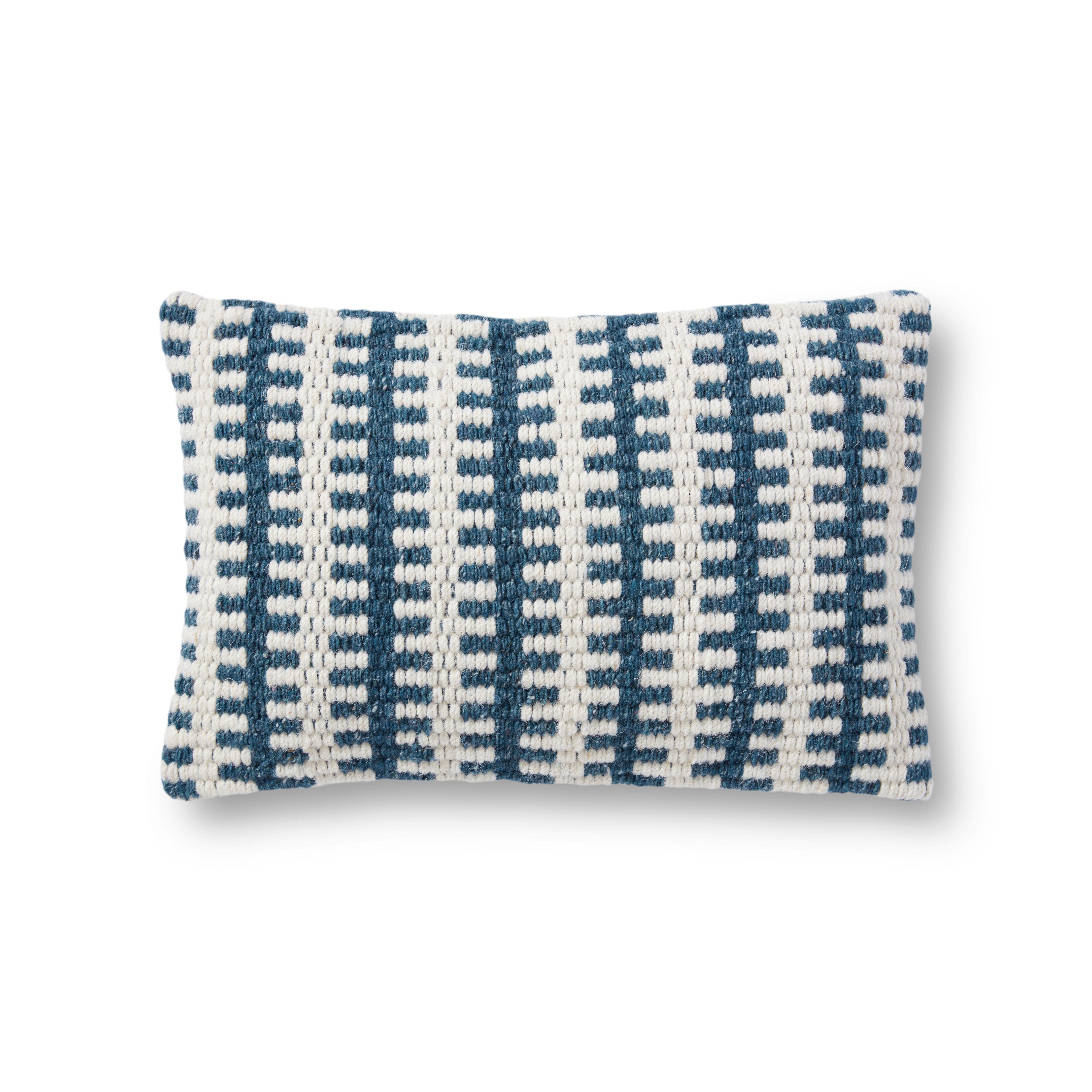 ED Ellen DeGeneres Crafted by Loloi Pillow | Teal / White ED Ellen DeGeneres Crafted by Loloi
