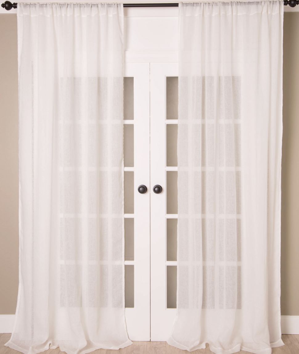 Linen Sheer Curtain Panel Curtains Huck and Peck Furniture Store | Chattanooga, TN