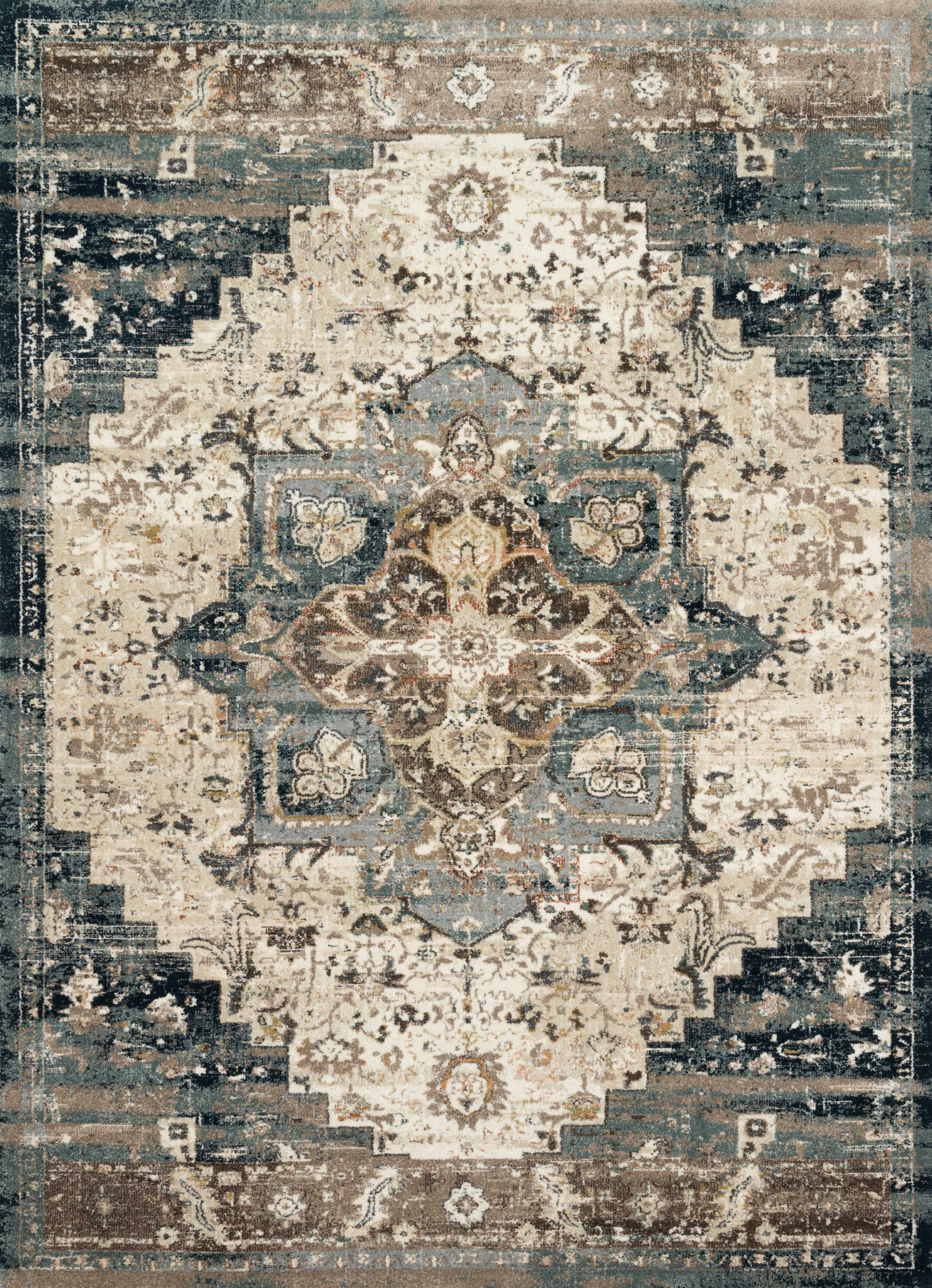 Magnolia Home by Joanna Gaines x Loloi James Rug | Taupe / Marine Magnolia Home by Joanna Gaines x Loloi
