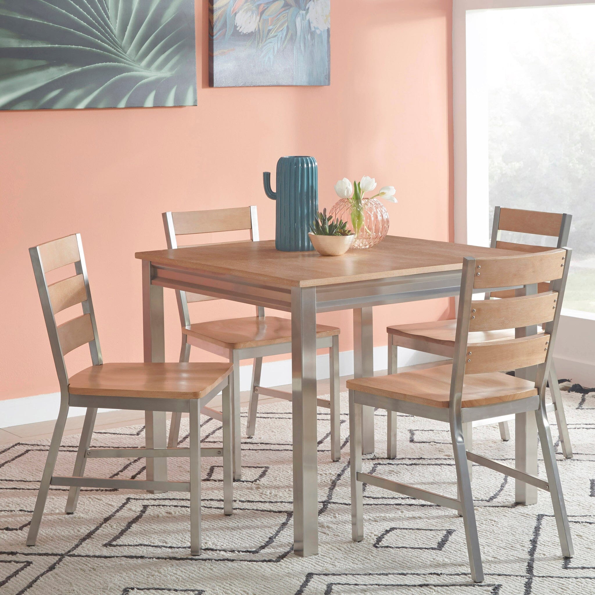 Modern & Contemporary 5 Piece Dining Set By Sheffield Dining Table & Chairs Sheffield