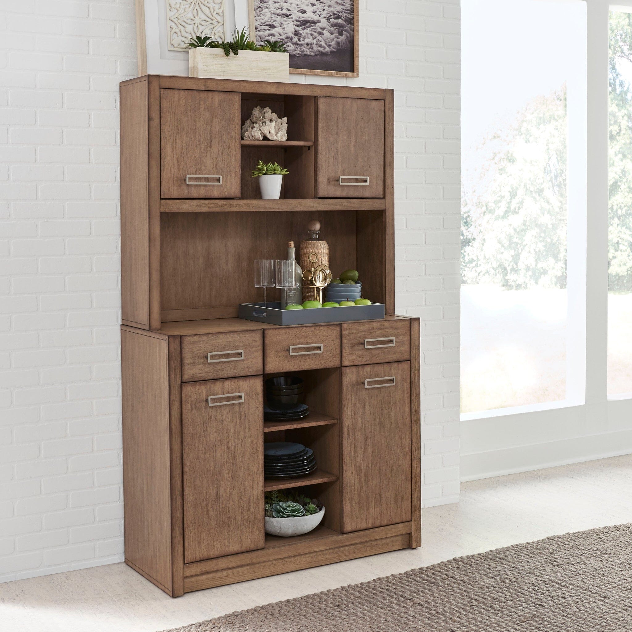Modern & Contemporary Buffet with Hutch By Big Sur Dining Room Furniture Big Sur
