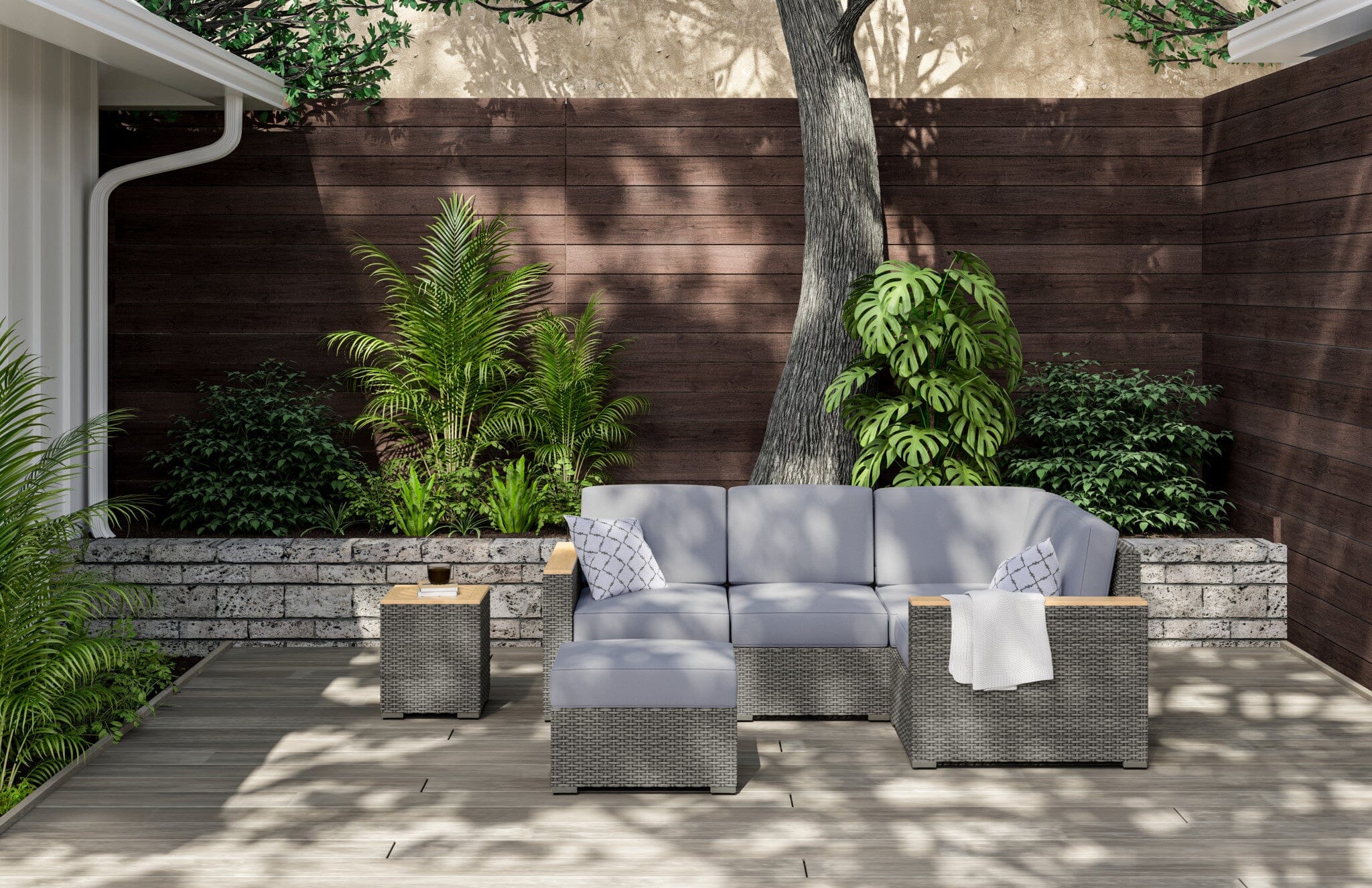 Modern & Contemporary Outdoor 4 Seat Sectional By Boca Raton Outdoor Sofa Set Boca Raton