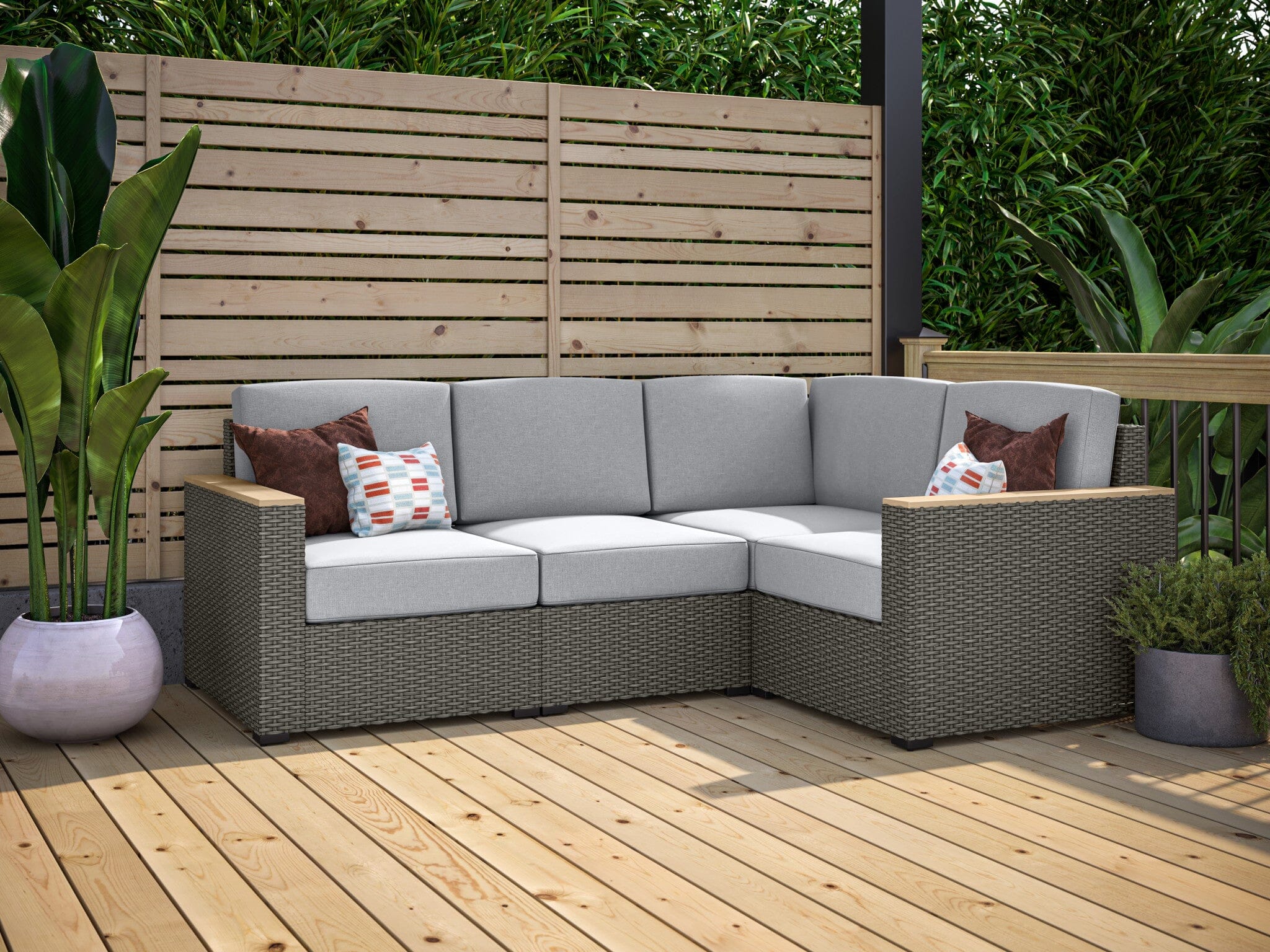Modern & Contemporary Outdoor 4 Seat Sectional By Boca Raton Outdoor Sofa Set Boca Raton