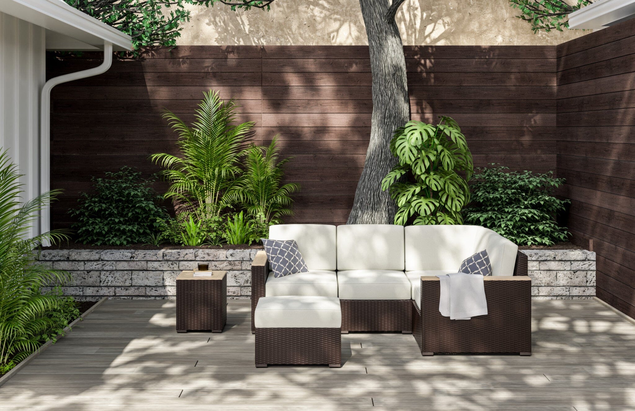 Modern & Contemporary Outdoor 4 Seat Sectional By Palm Springs Outdoor Sofa Set Palm Springs