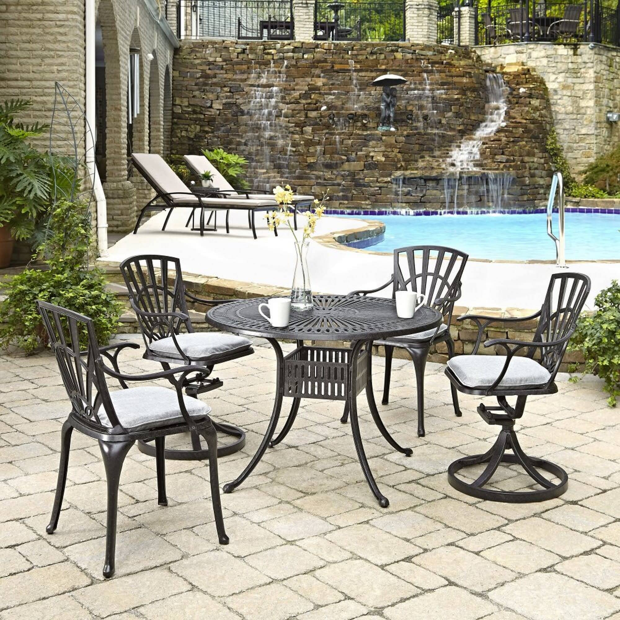 Traditional 5 Piece Outdoor Dining Set By Grenada Outdoor Dining Set Grenada