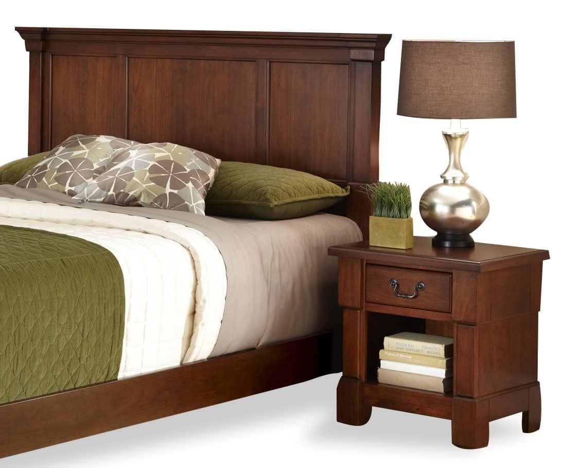 Traditional King Headboard and Nightstand By Aspen King Bed Set Aspen