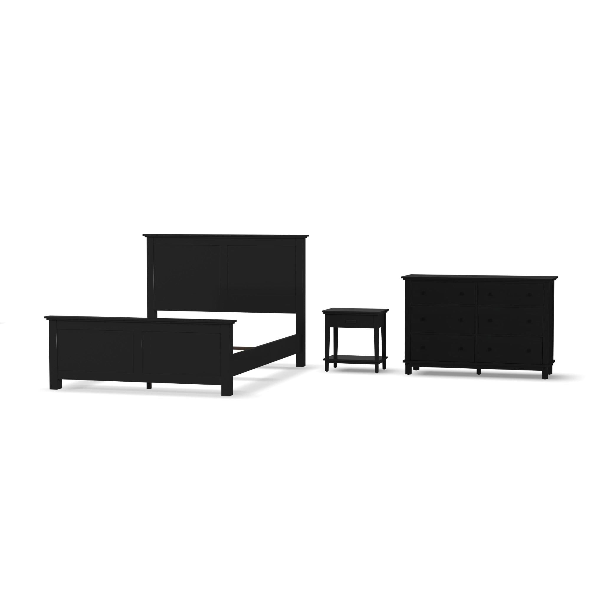 Traditional Queen Bed, Nightstand and Dresser By Oak Park