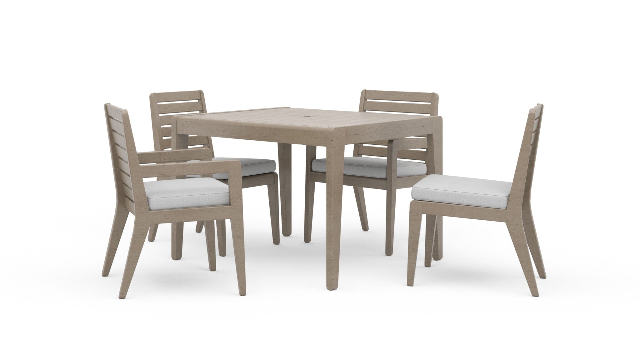 Transitional Outdoor Dining Table and Four Chairs By Sustain Outdoor Dining Set Sustain
