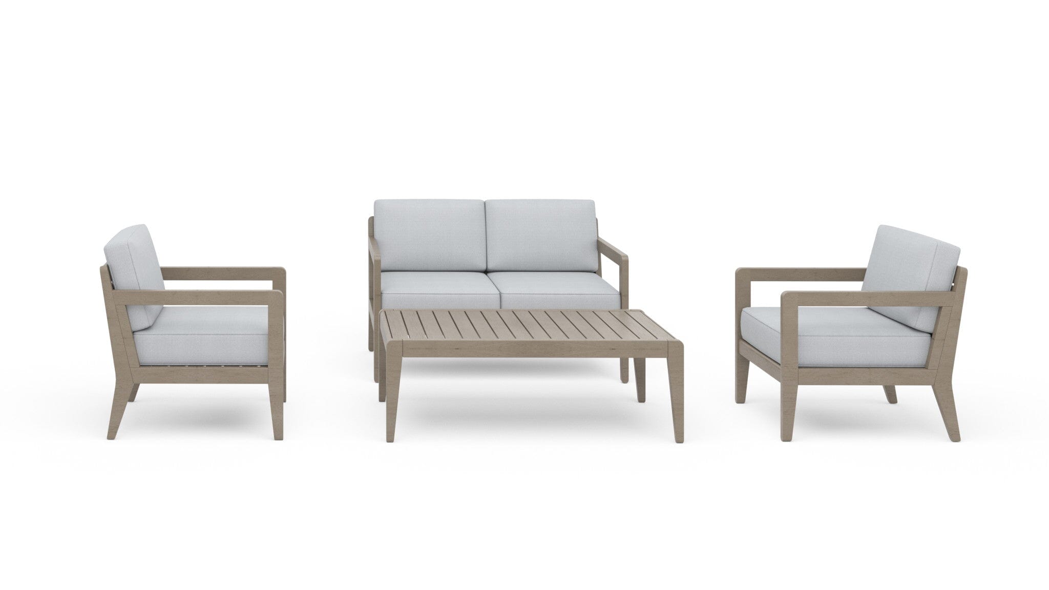 Transitional Outdoor loveseat 4-Piece Set By Sustain Outdoor Loveseat Sustain