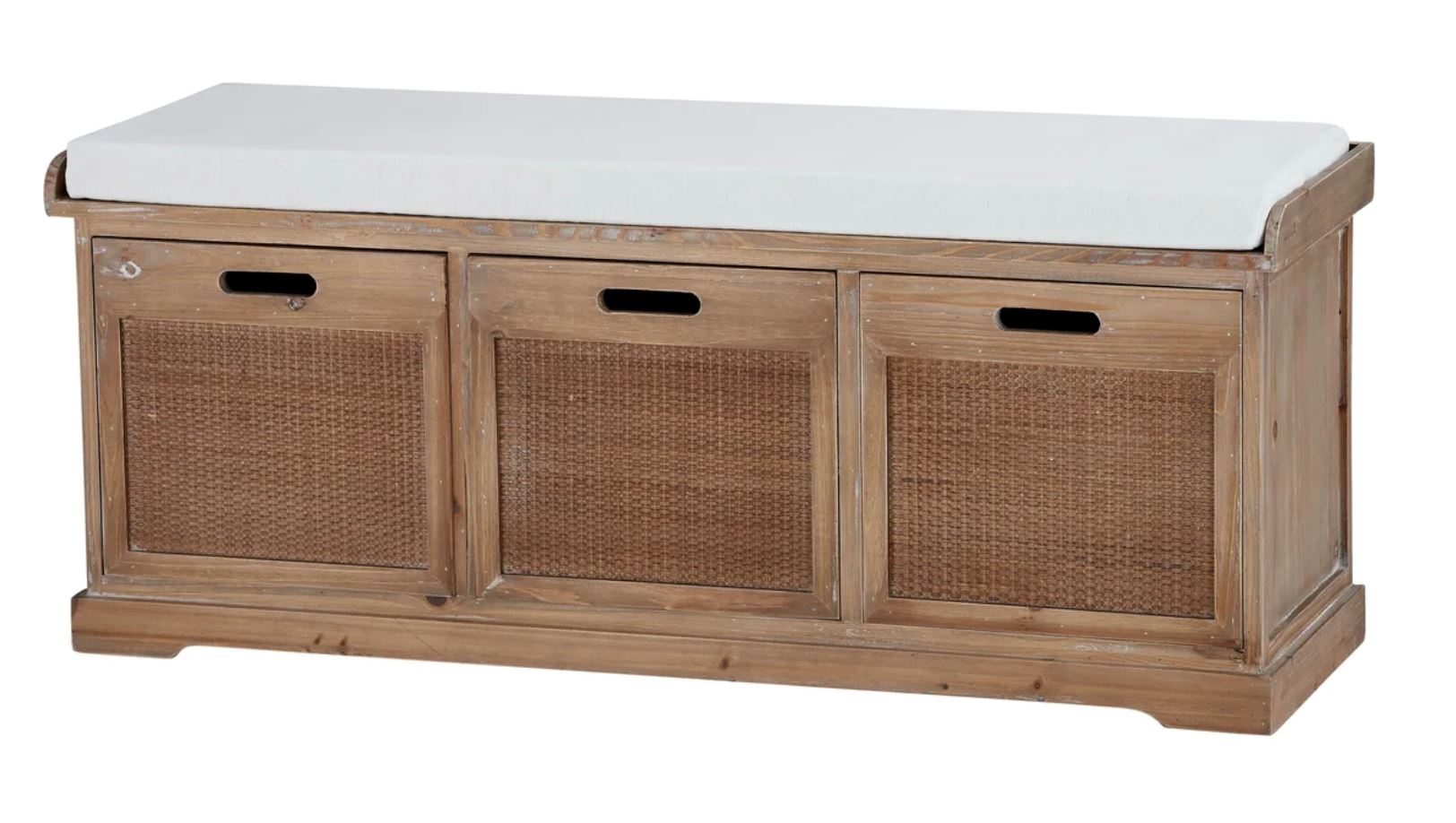 Harrison Ruffled Bench 03-22561 HARRISON STORAGE BENCH | Huck & Peck