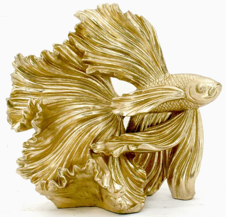 214-17243.26 BETTA FISH-GOLD DECOR MODERN WORLD/FAIRE