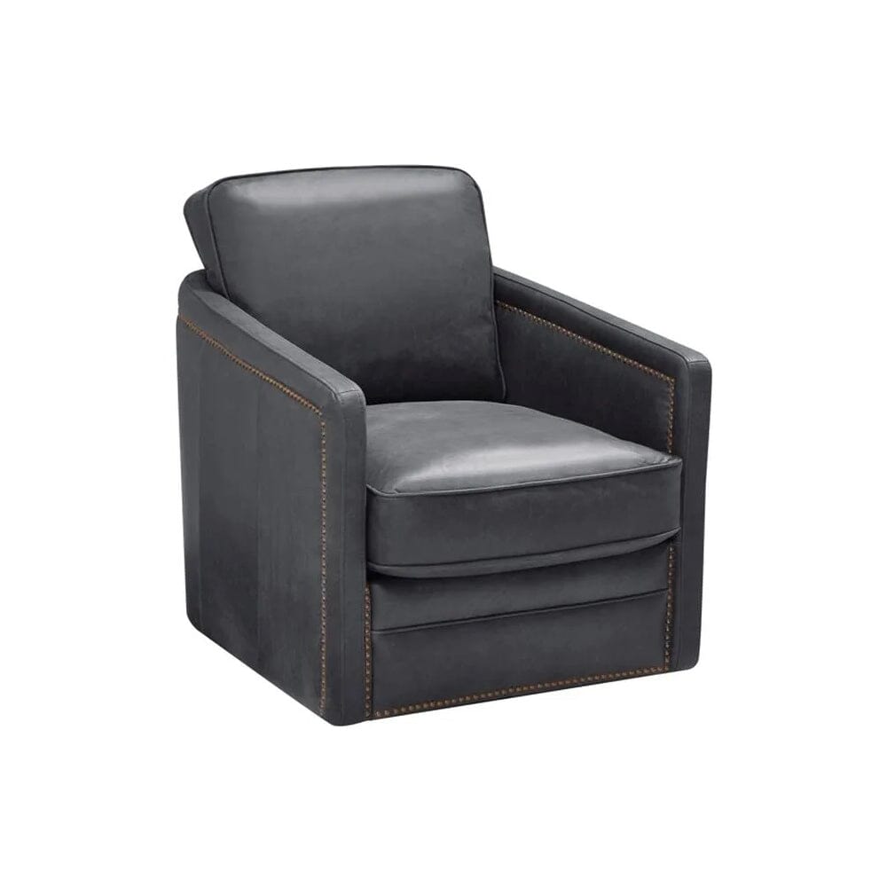 Alto Swivel Leather Accent Chair ACCENT CHAIR LEATHER ITALIA