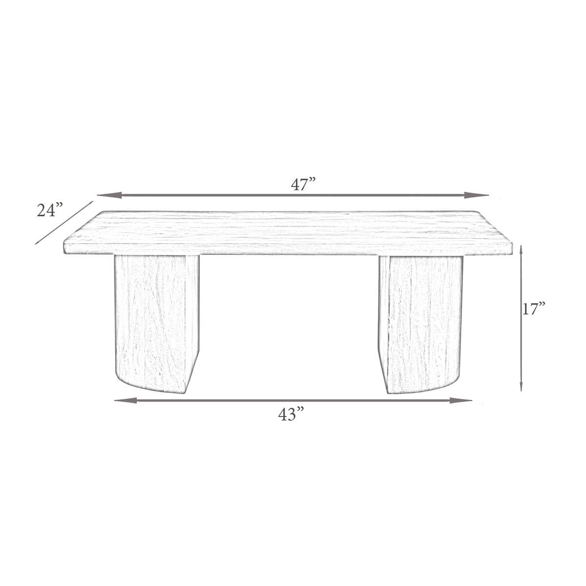 Cernan Half Moon Coffee Table COFFEE TABLE Huck & Peck