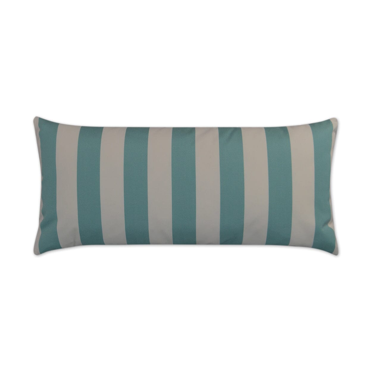 D.V. Kap 12" x 24" Outdoor Lumbar Pillow | Café Stripe Aqua Pillows D.V Kap Outdoor