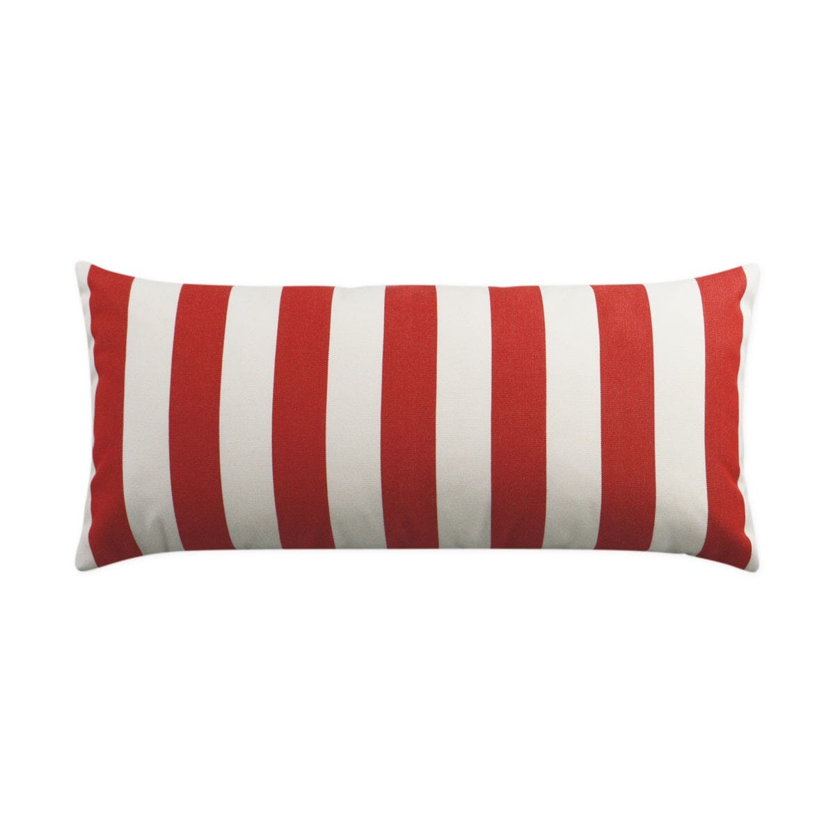 D.V. Kap 12" x 24" Outdoor Lumbar Pillow | Café Stripe Red Pillows D.V Kap Outdoor