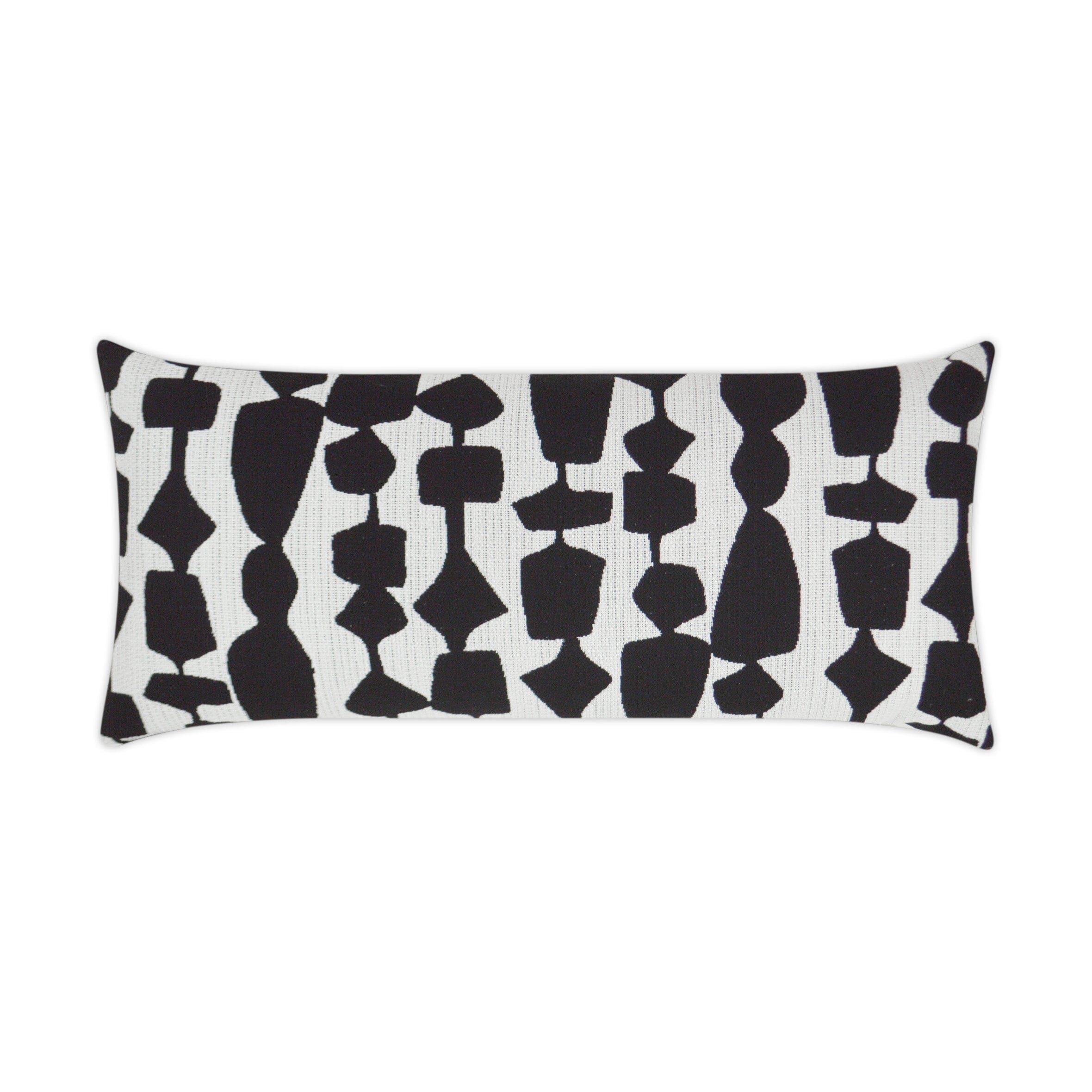 D.V. Kap 12" x 24" Outdoor Lumbar Pillow | Freya Black Pillows D.V Kap Outdoor
