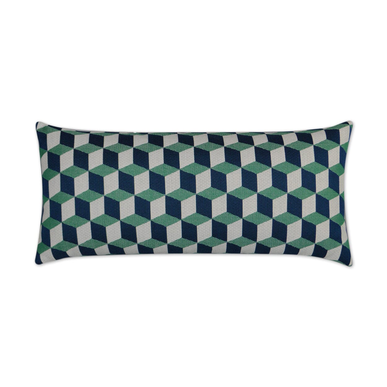 D.V. Kap 12" x 24" Outdoor Lumbar Pillow | Puzzle Emerald Pillows D.V Kap Outdoor