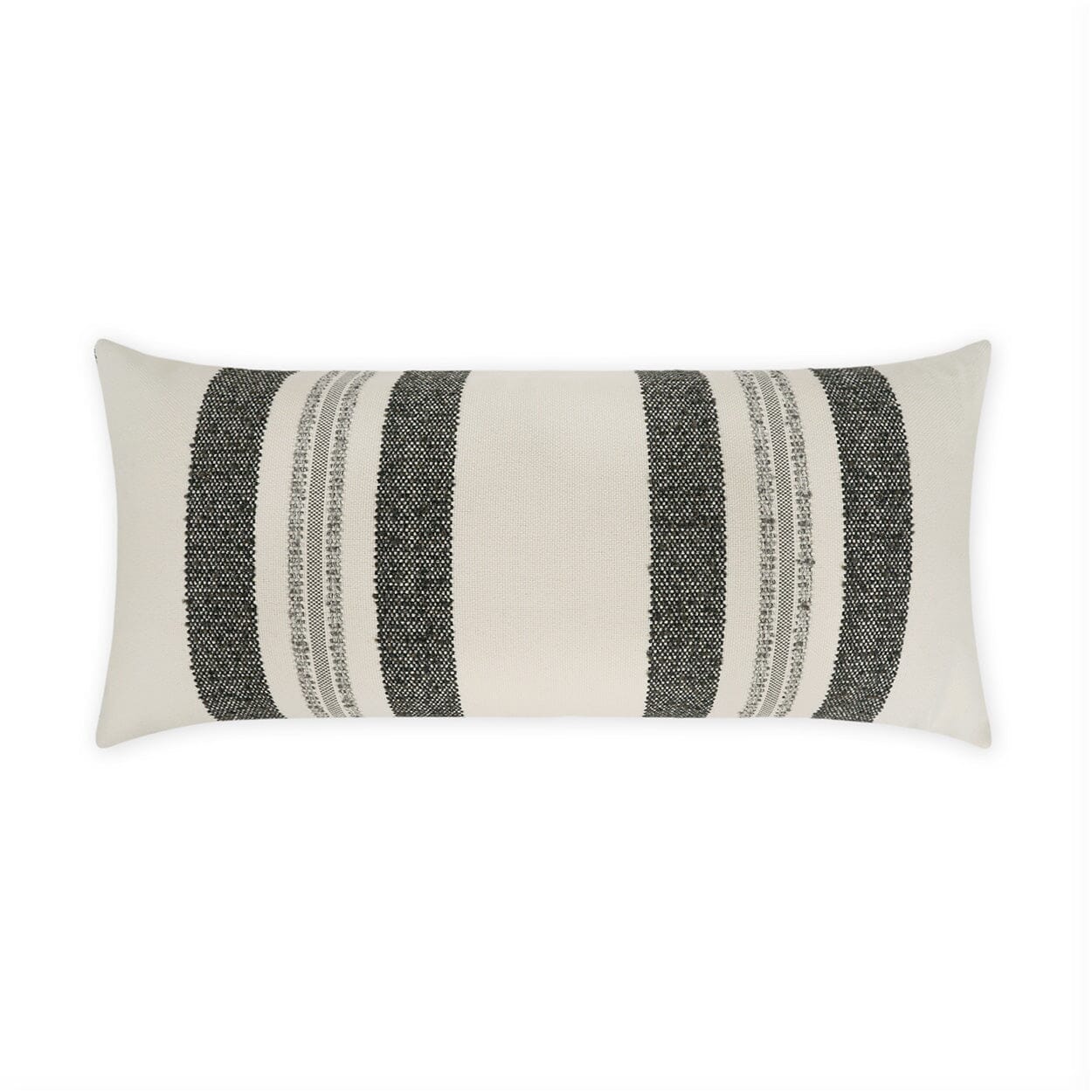 D.V. Kap 12" x 24" Outdoor Lumbar Pillow | Rumrunner Charcoal Pillows D.V Kap Home