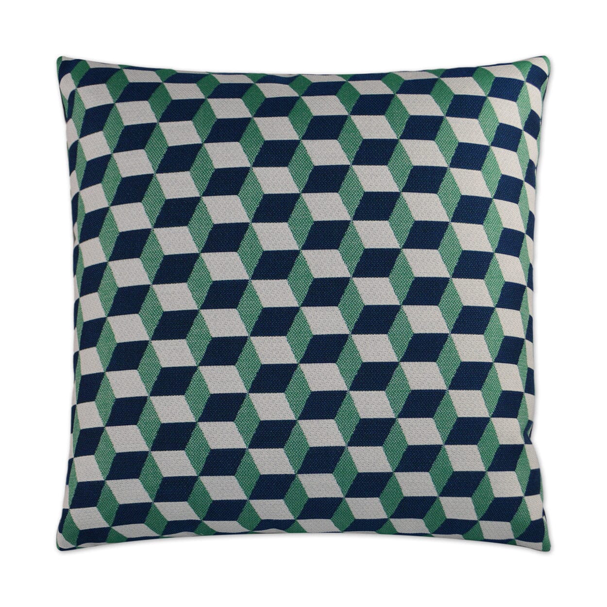 D.V. Kap 22" x 22" Outdoor Throw Pillow | Puzzle Emerald Pillows D.V Kap Outdoor