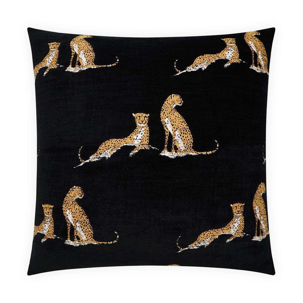 D.V. Kap Black Little Iris 24" x 24" Decorative Throw Pillow | Quick-Ship Pillows D.V Kap Home