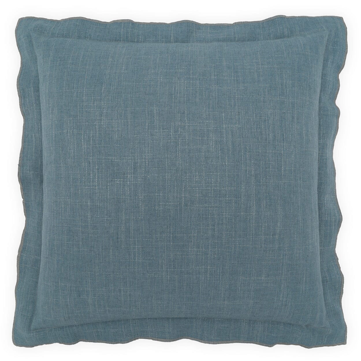D.V. Kap Lena Flange Lapis 24" x 24" Decorative Throw Pillow Pillows D.V Kap Home