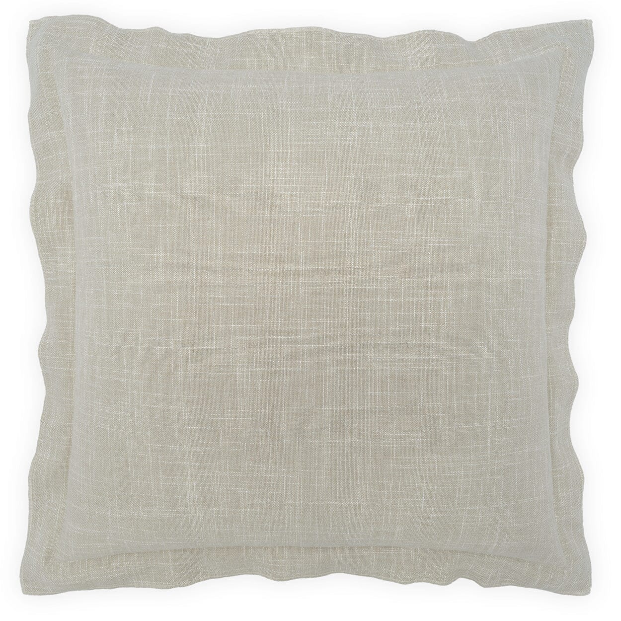 D.V. Kap Lena Flange Sand 24" x 24" Decorative Throw Pillow Pillows D.V Kap Home