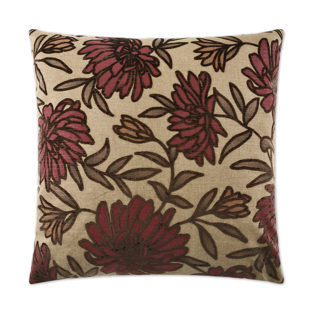 D.V. Kap Montague Decorative Throw Pillow | Burgundy Pillows D.V Kap Home