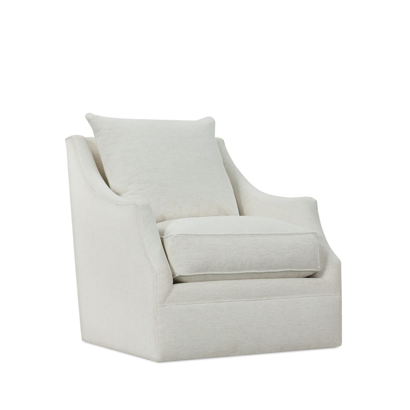 Kerrie Swivel Glider Chair in Nomad Snow by Huck & Peck SWIVEL GLIDER Huck and Peck