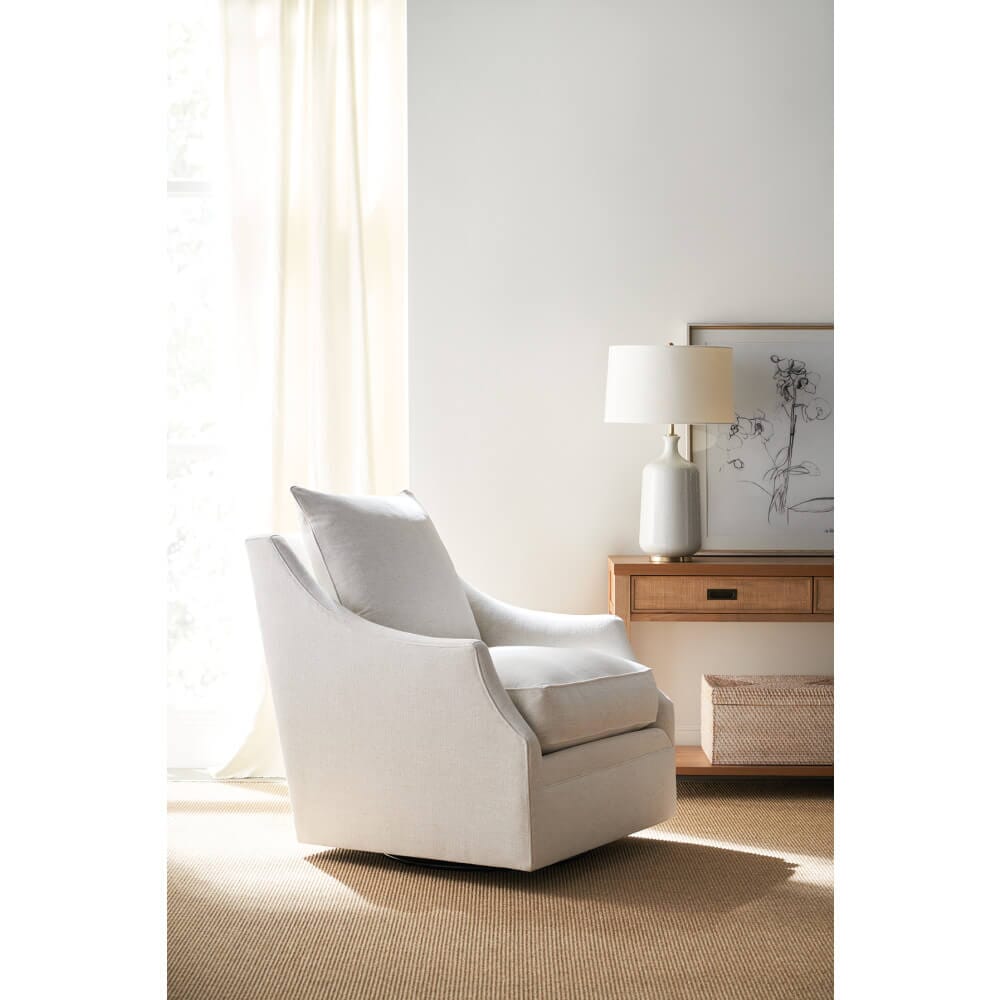 Kerrie Swivel Glider Chair in Nomad Snow by Huck & Peck SWIVEL GLIDER Huck and Peck