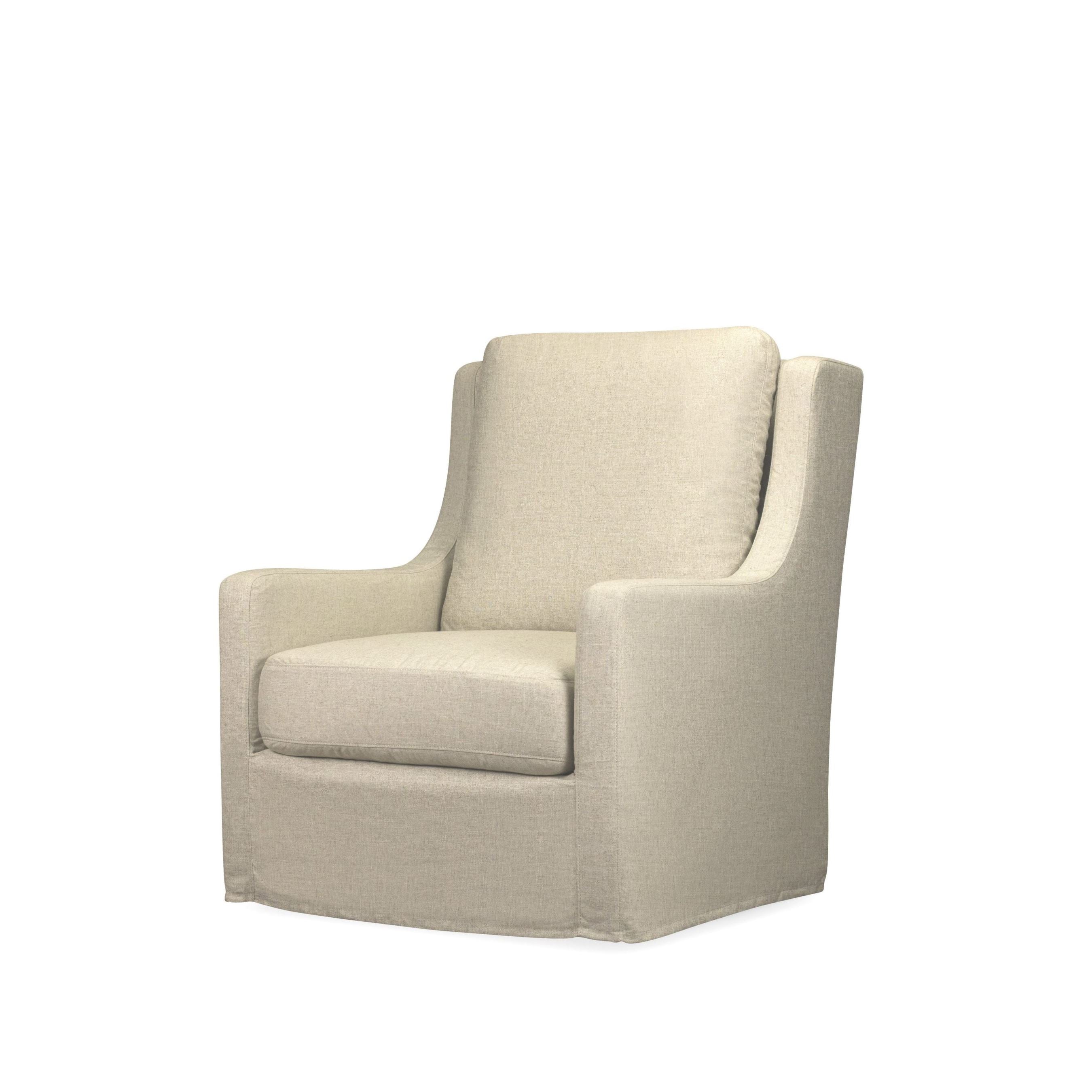Maria Swivel Slipcovered Chair in Windfield Natural by Huck & Peck SWIVEL GLIDER Huck and Peck