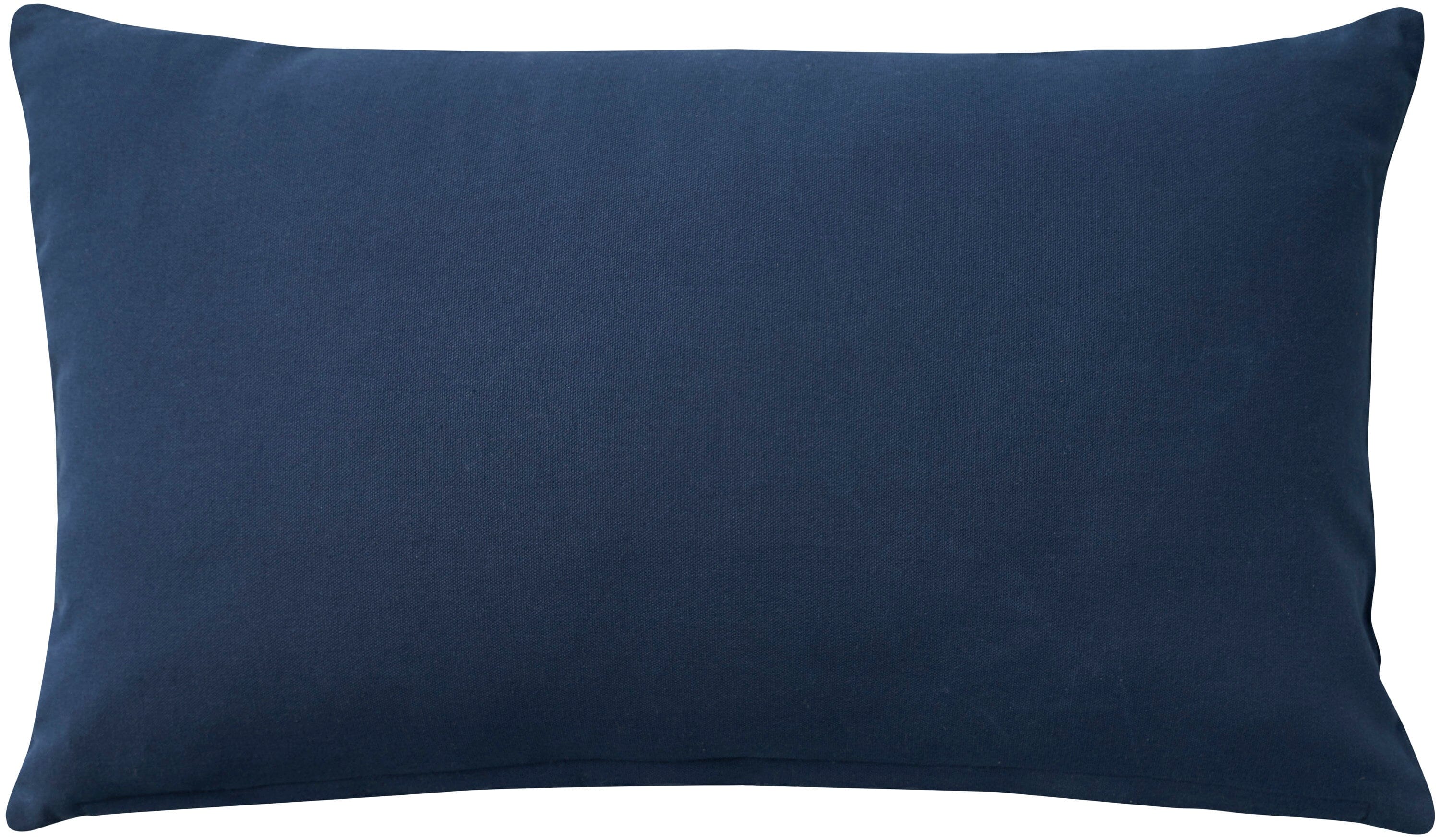 Mina Victory Cover Embroidered Flowers 14" x 24" Navy Indoor Pillow Covers Mina Victory