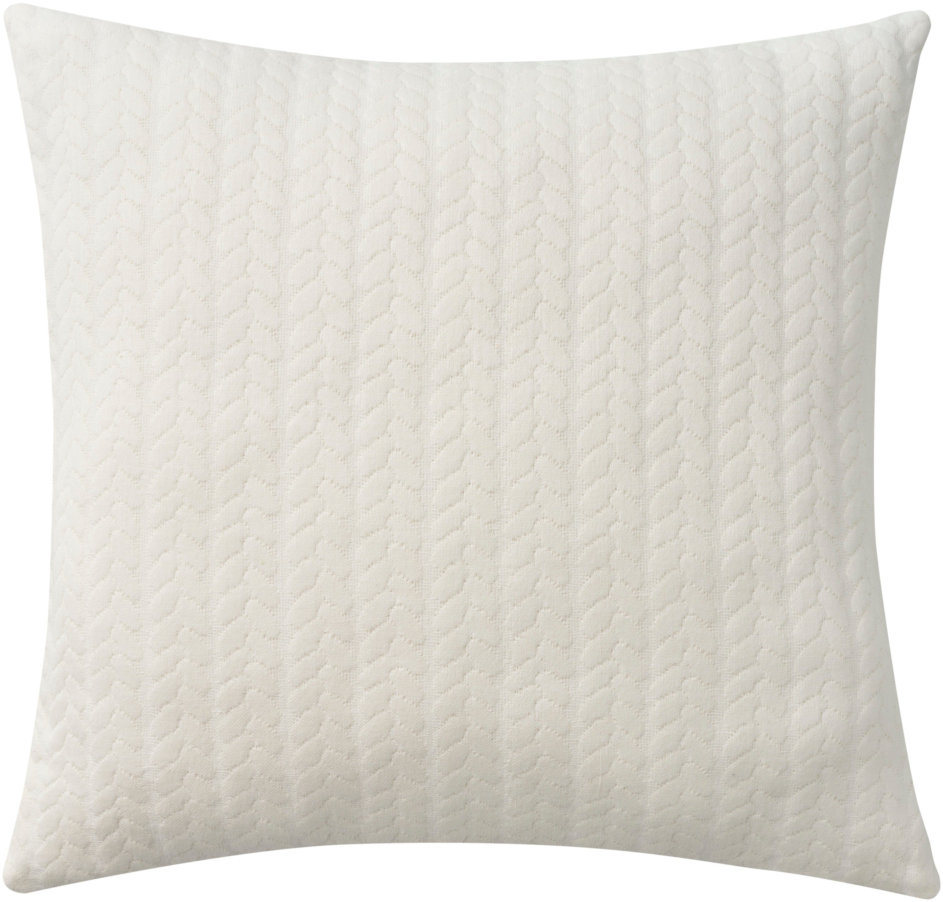 Mina Victory Cover Verticle Stripes 18" x 18" Ivory Indoor Pillow Covers Mina Victory