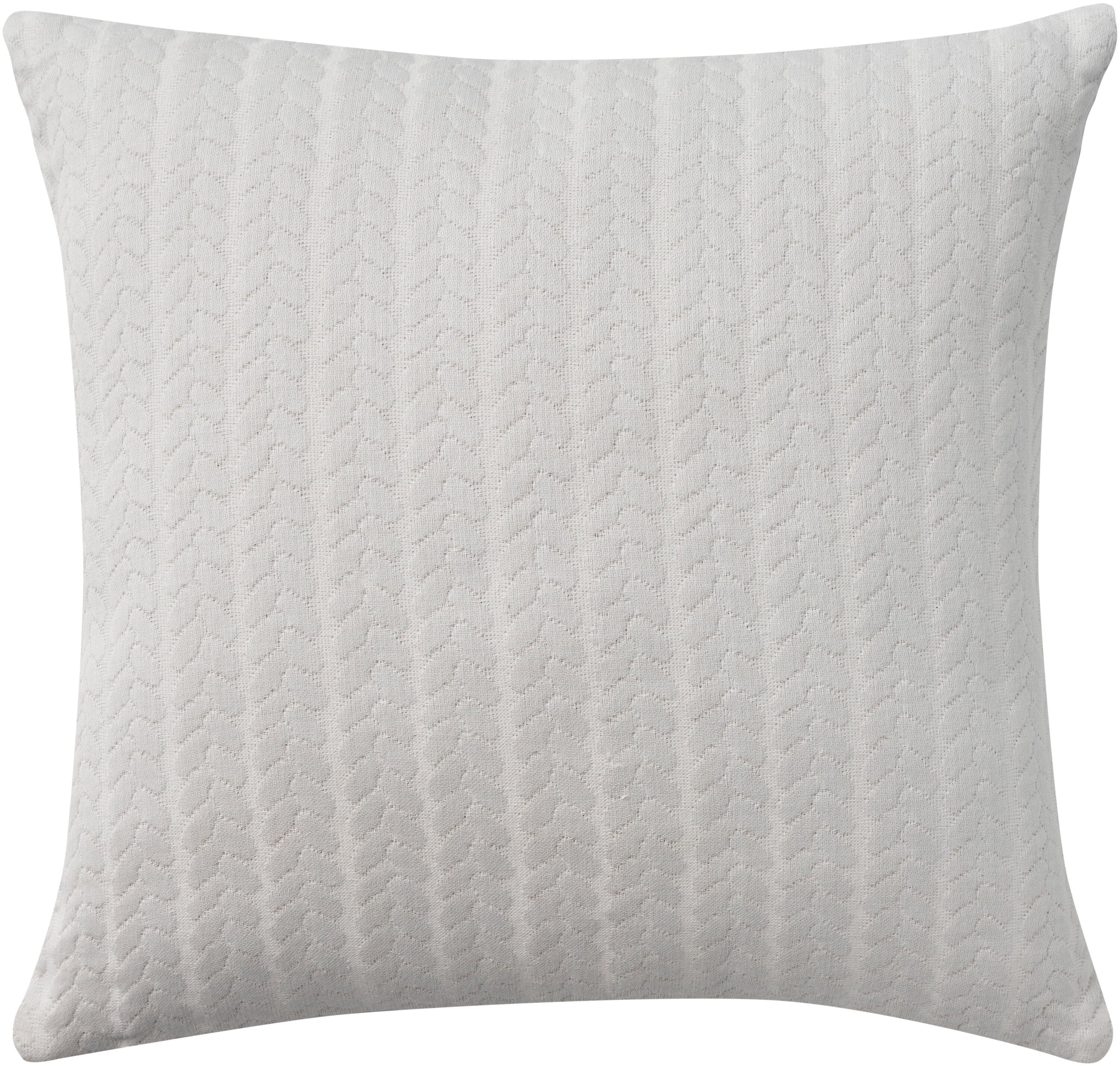 Mina Victory Cover Verticle Stripes 18" x 18" Lt Grey Indoor Pillow Covers Mina Victory