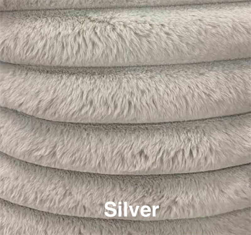 Silver swatch of John Michael Designs Double Chaise Sofa, fluff monster