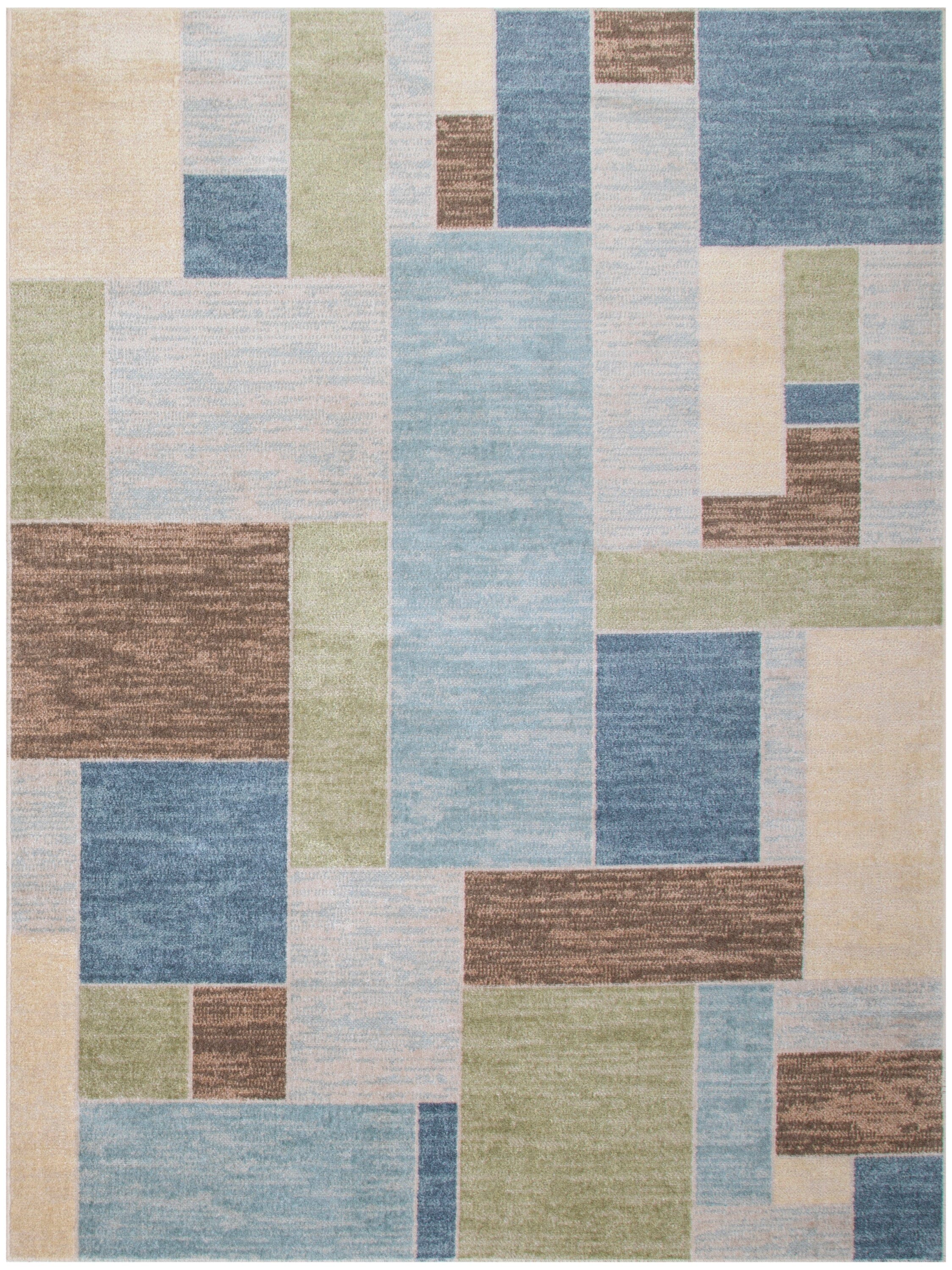 Nourison Astra Machine Washable Blue Green Multi Modern Indoor Rug ASW09 RUG Nourison